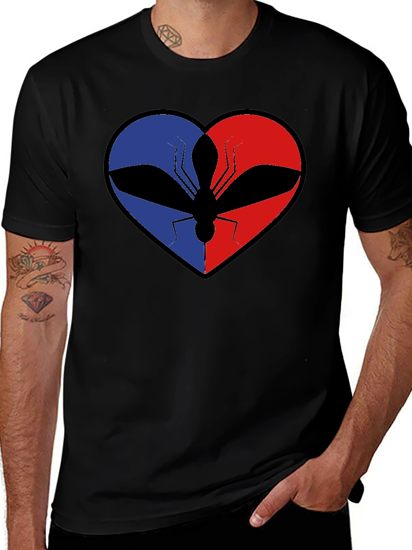 Variant 27 of Abstract Insect Heart Graphic T-Shirt