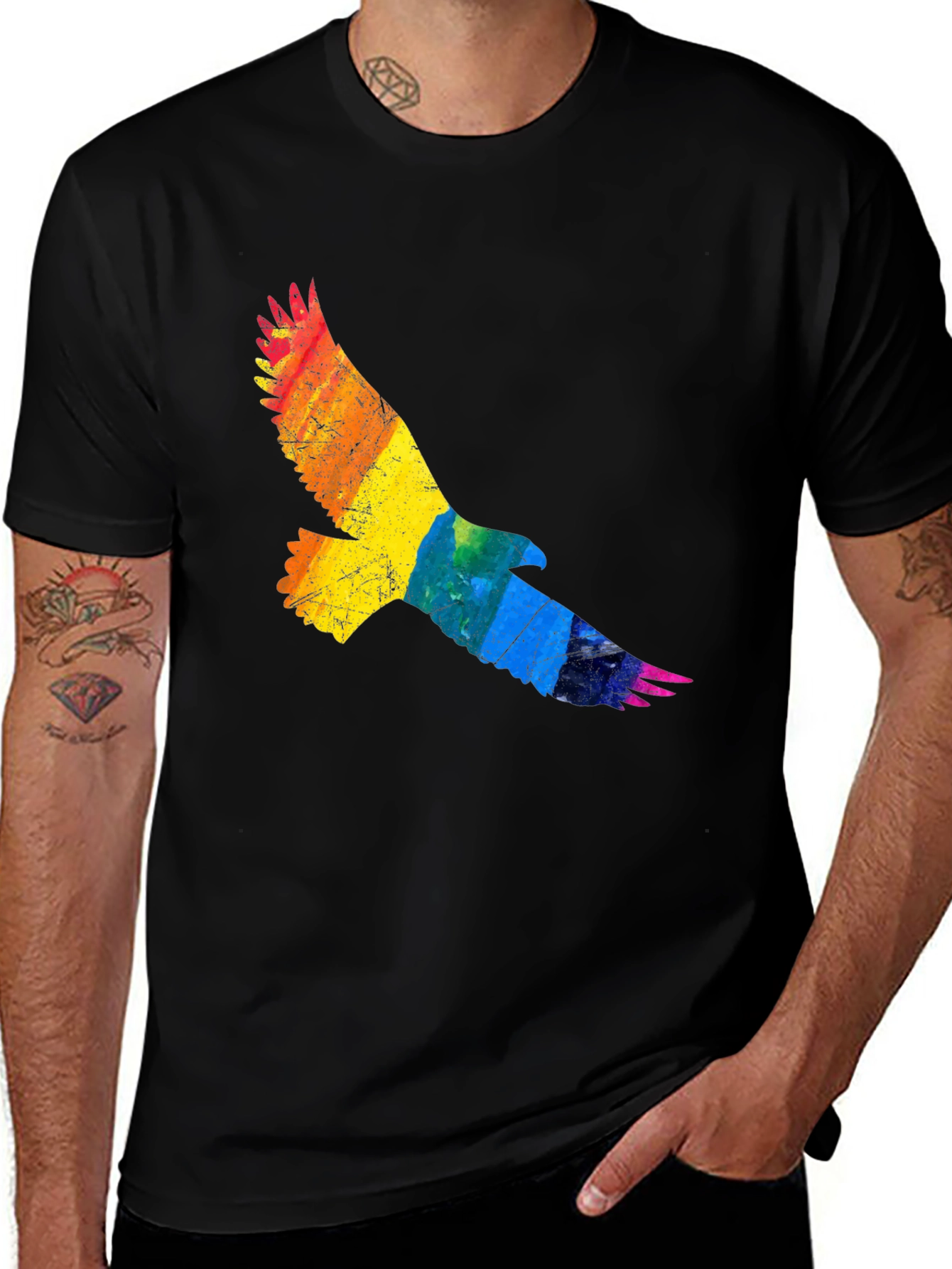 Variant 7 of Rainbow Eagle Graphic T-Shirt