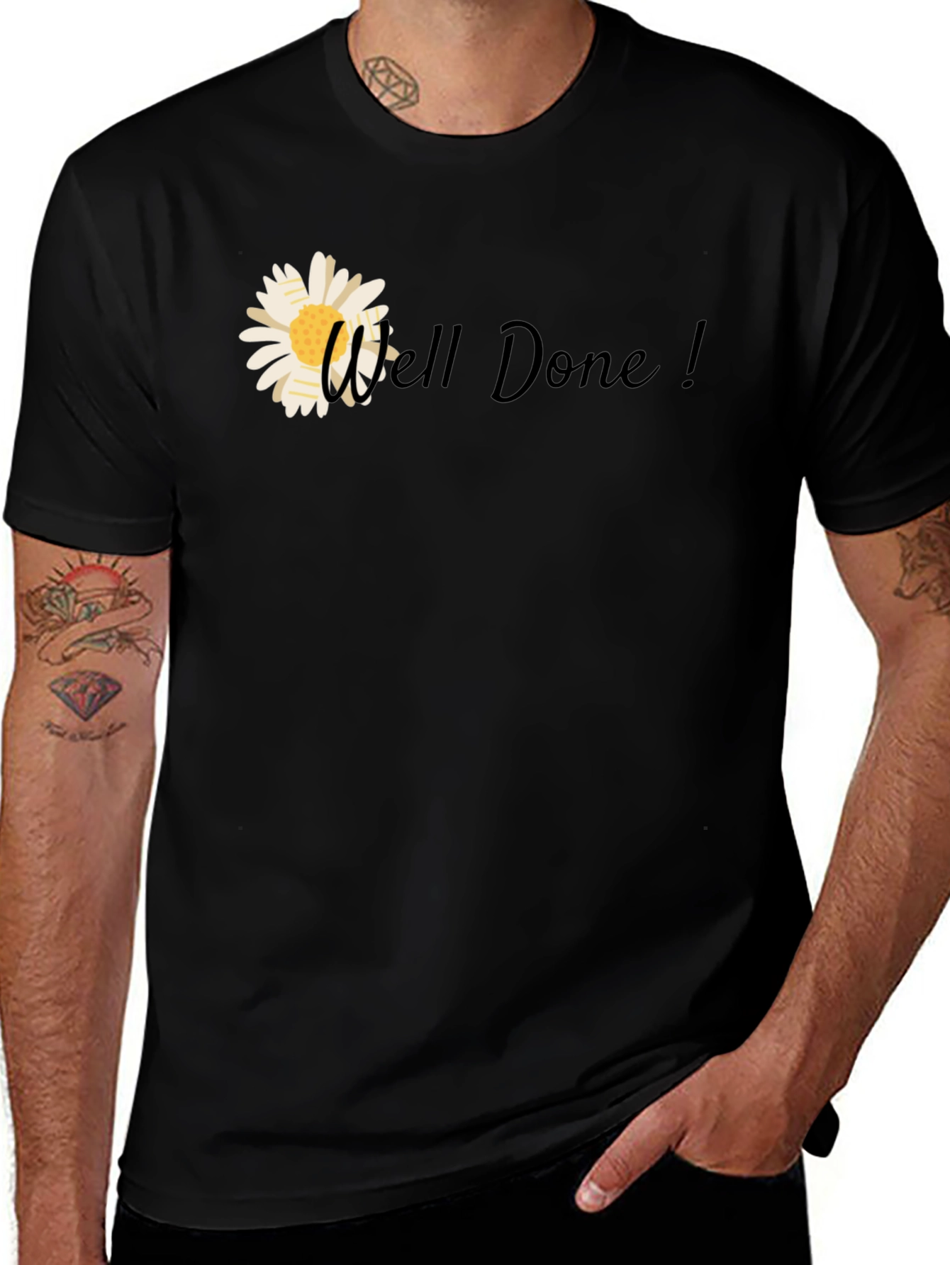Well Done! Daisy Graphic Tee - Black T-Shirt