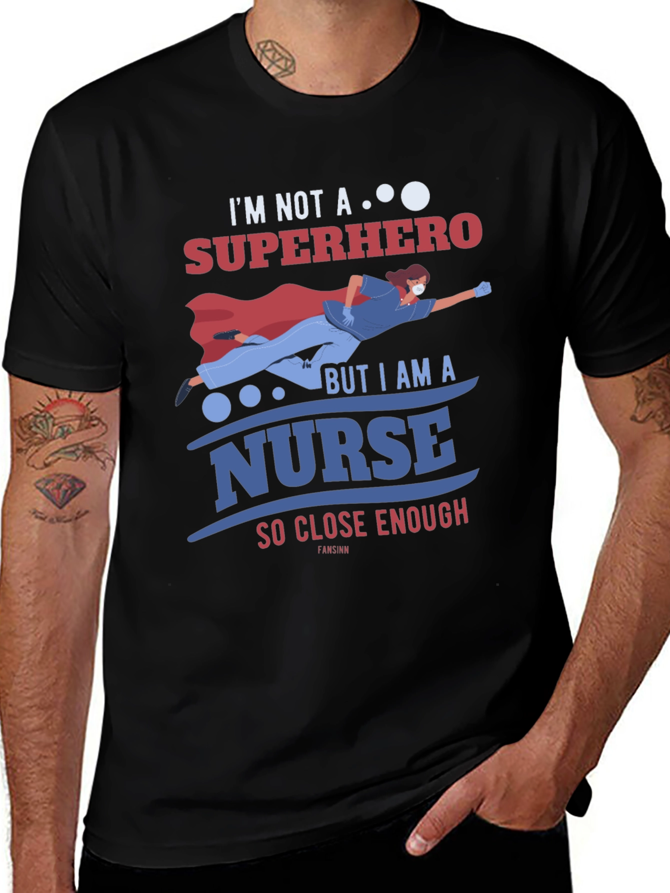Variant 27 of Nurse Superhero T-Shirt - Essential Worker Appreciation Tee