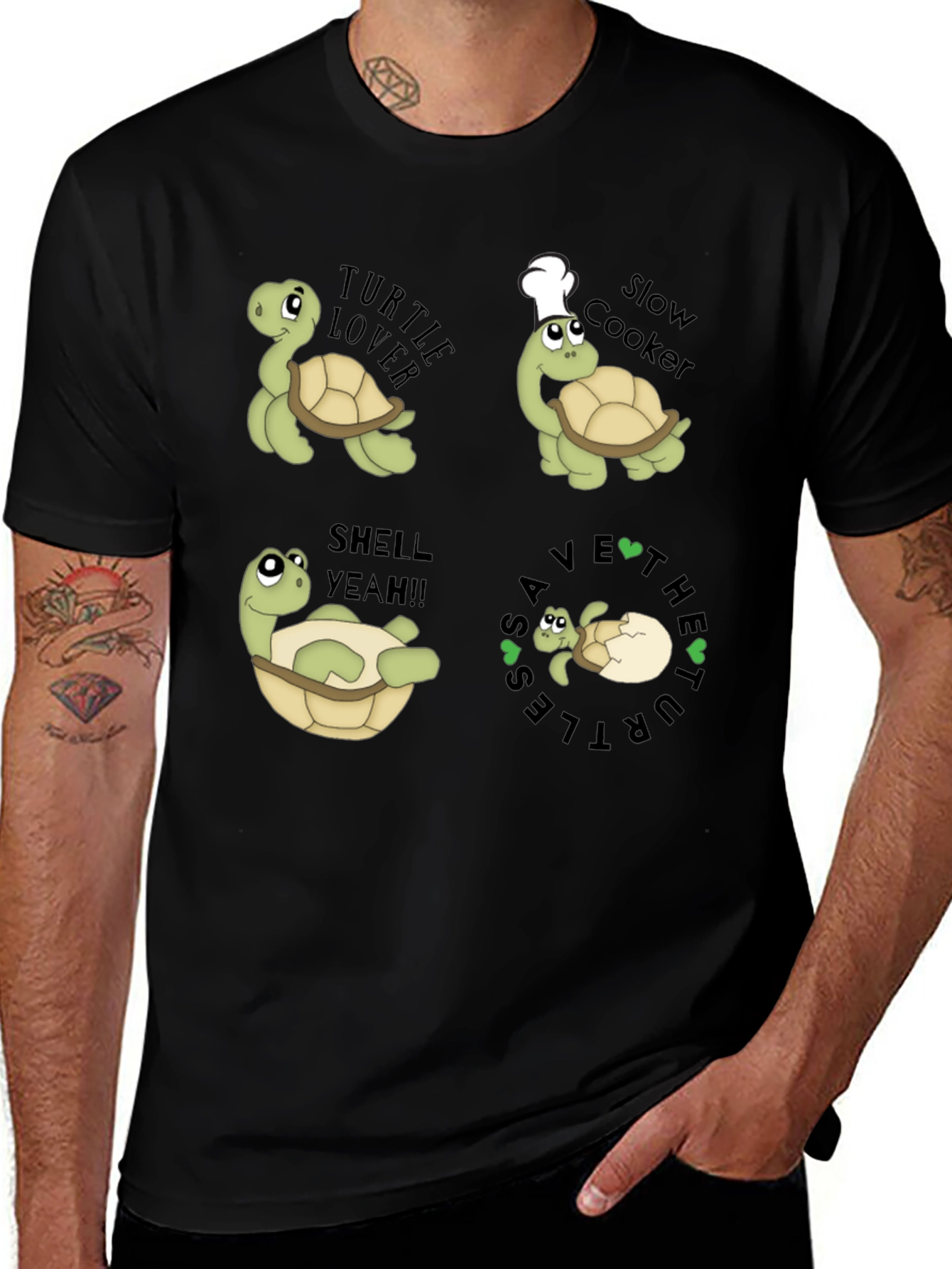 Variant 11 of Turtle Lover Graphic Tee - Save the Turtles!