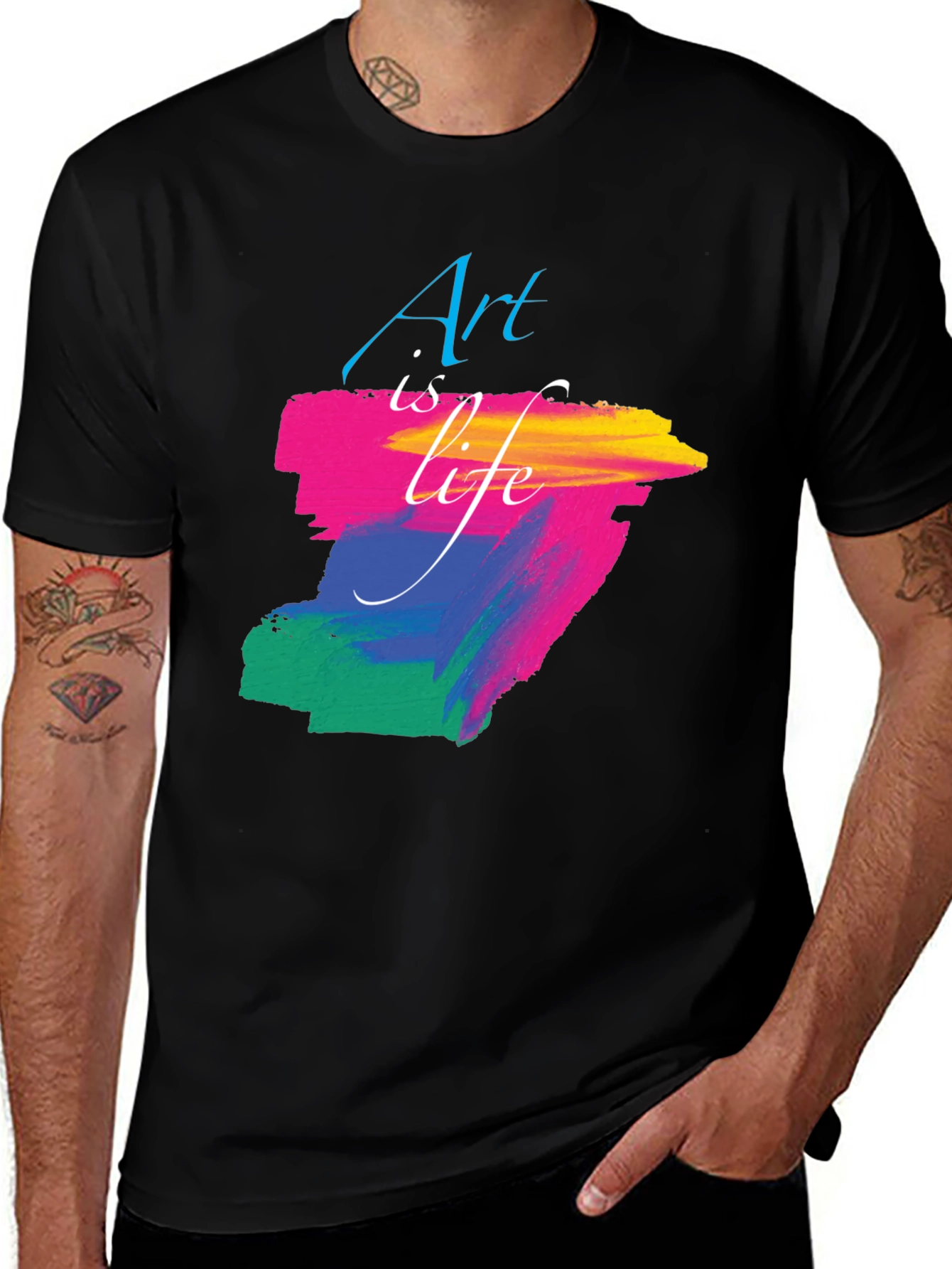 Variant 23 of Art is Life Graphic Tee - Stylish Black T-Shirt