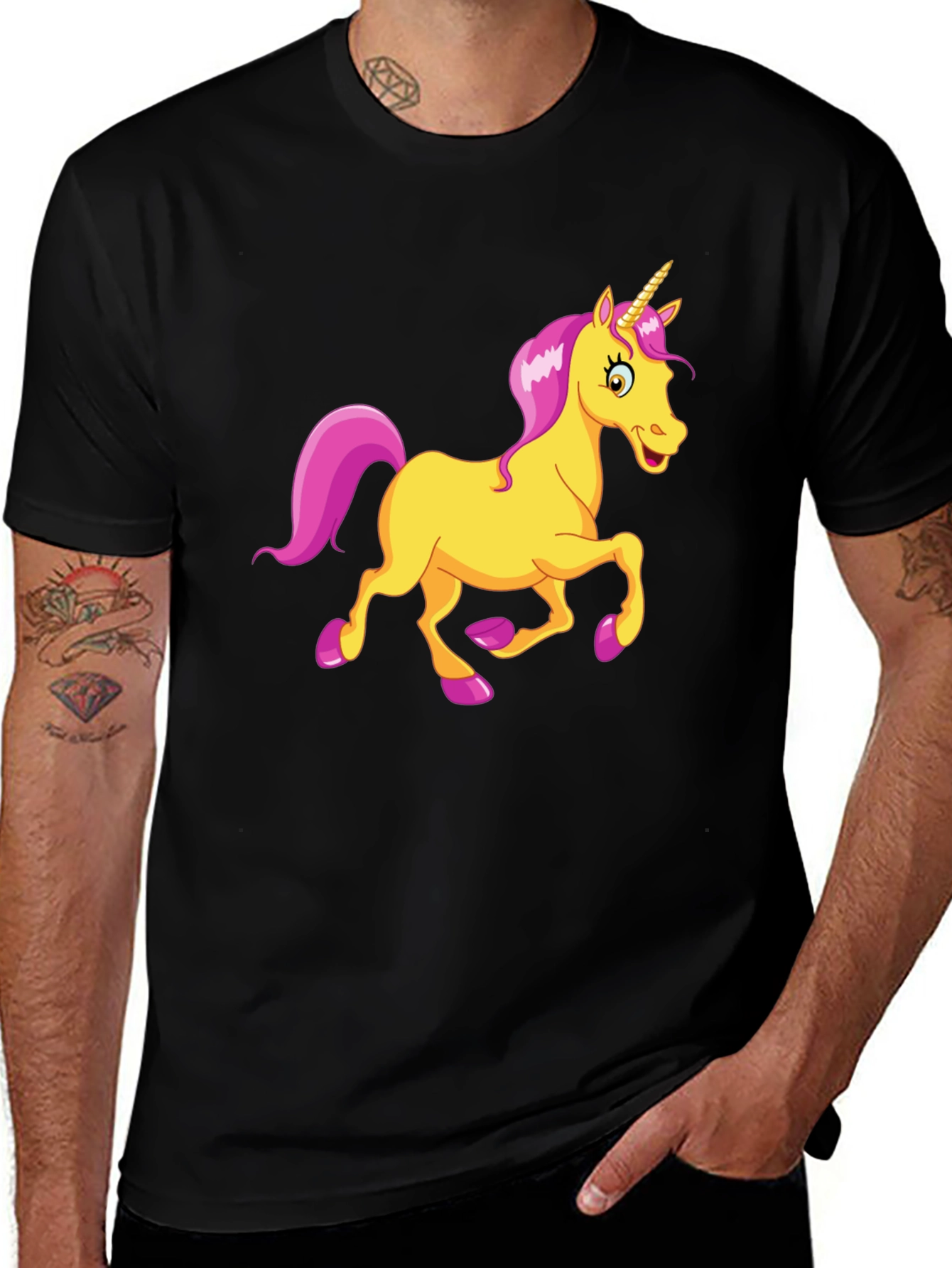 Variant 18 of Unicorn Graphic Black T-Shirt