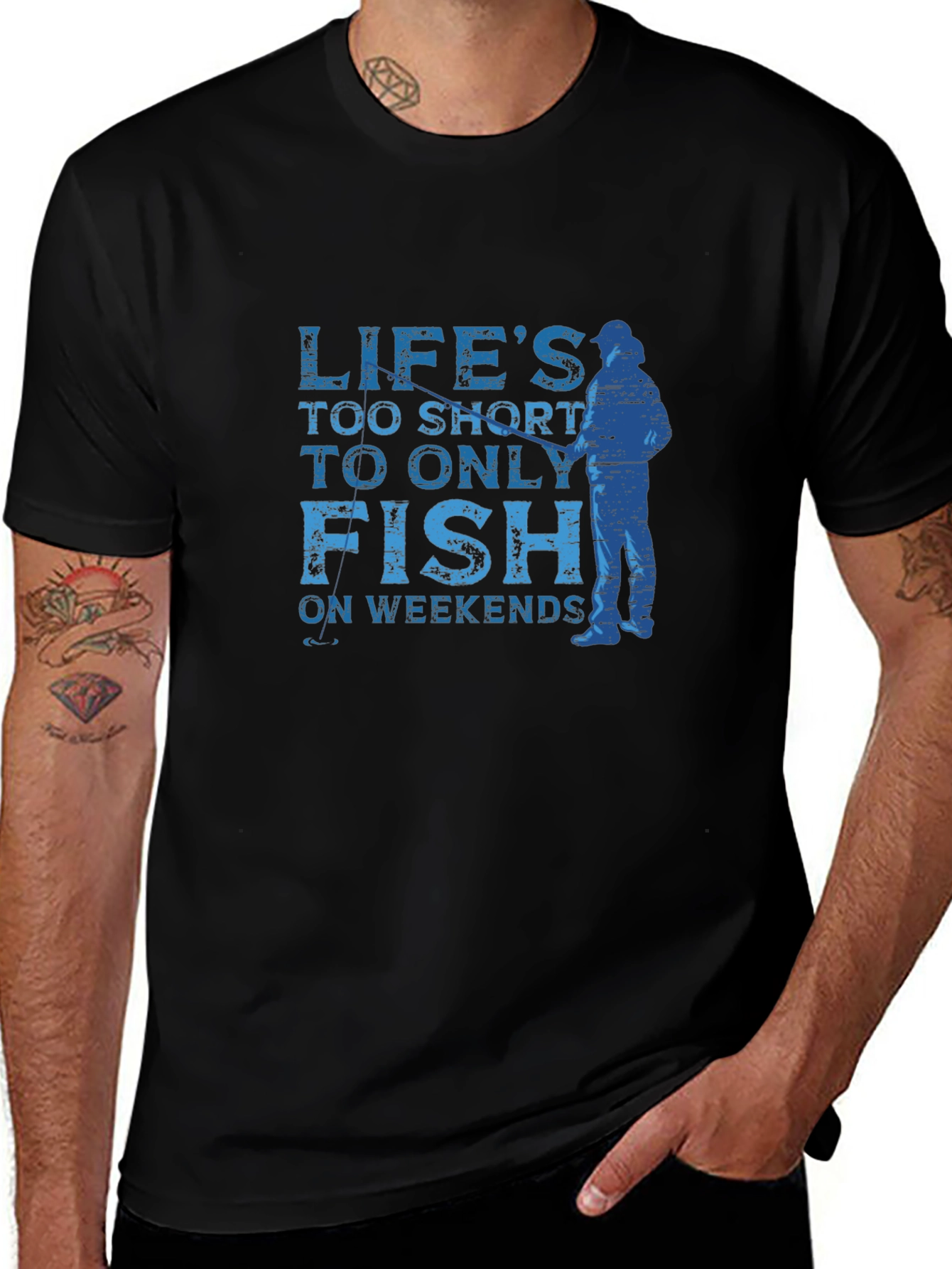 Variant 17 of Fishing Weekend T-Shirt - Life's Too Short