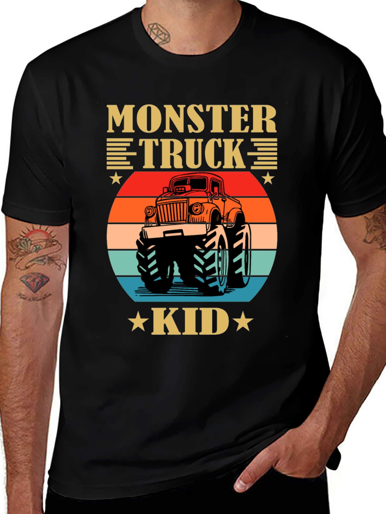 Variant 29 of Monster Truck Kid Tee - Retro Graphic