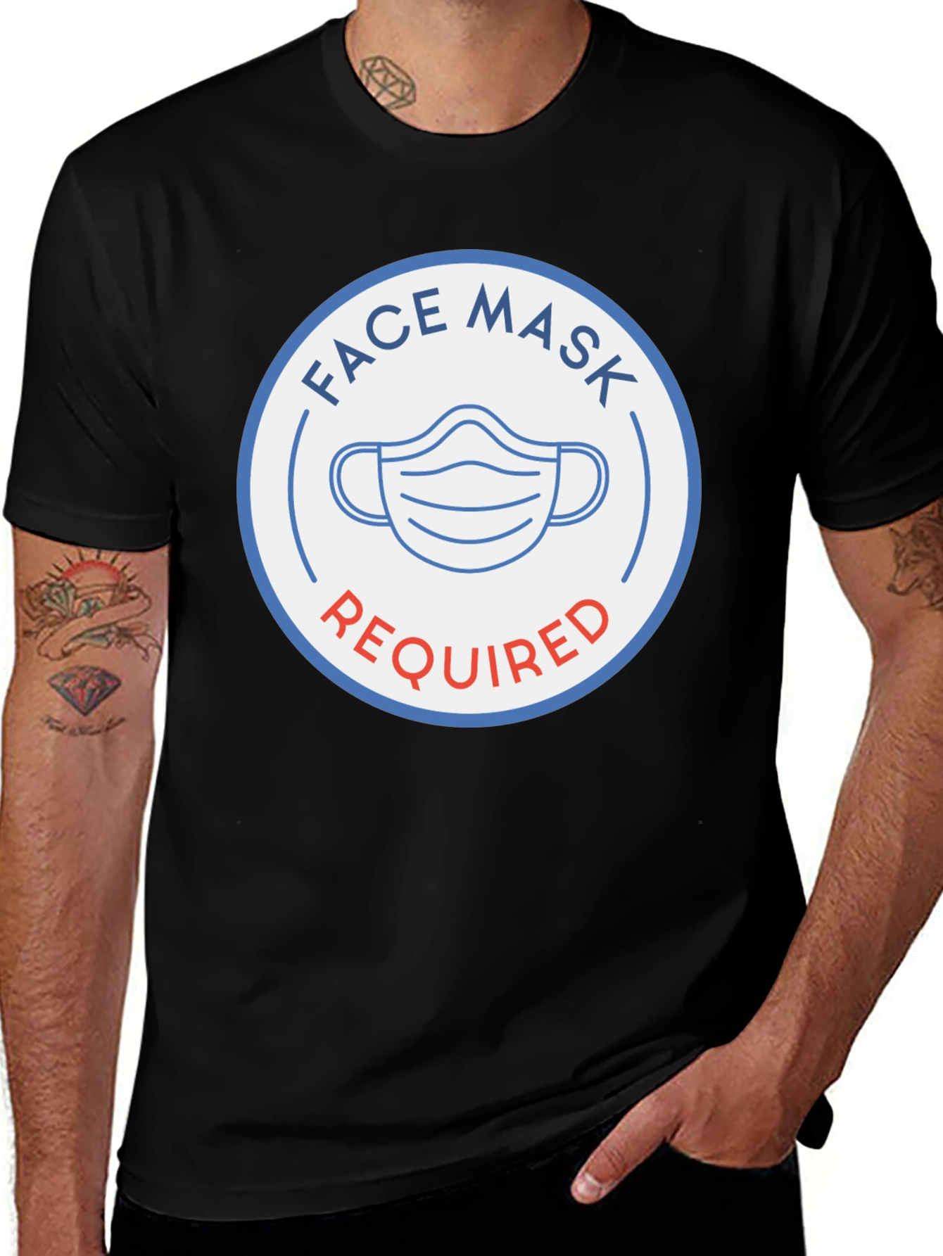 Variant 30 of Face Mask Required Graphic T-Shirt - Stay Safe & Stylish