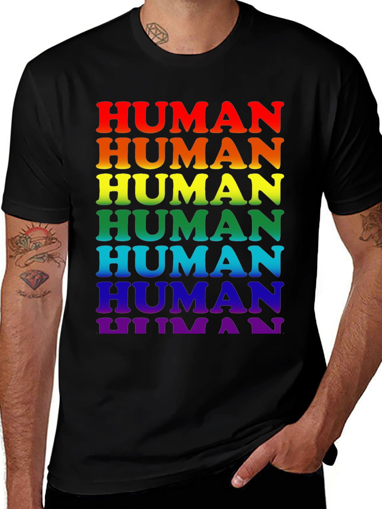 Variant 15 of Rainbow Pride Human T-Shirt