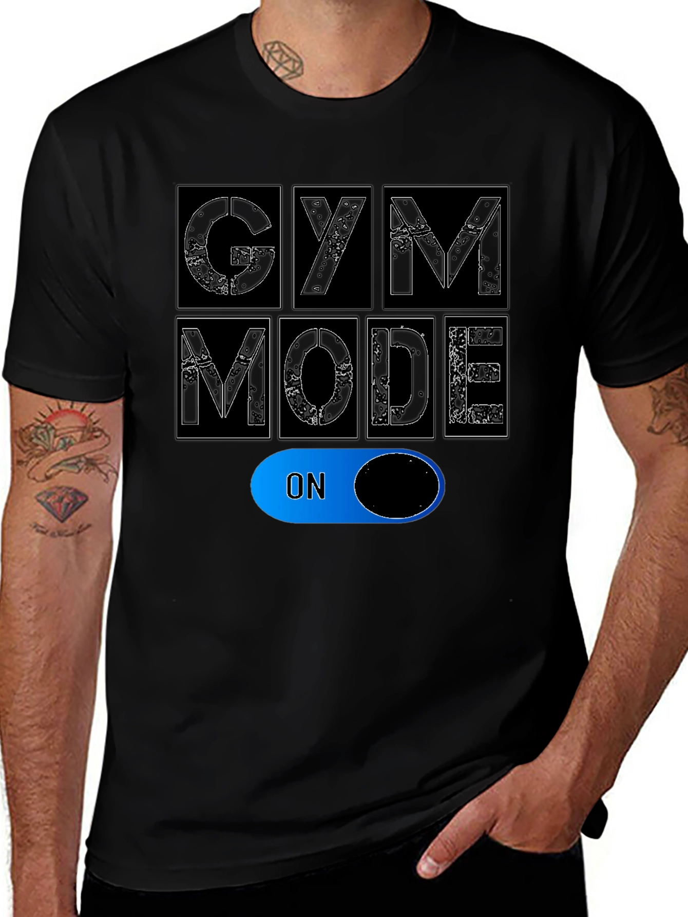 Variant 12 of Gym Mode On Black T-Shirt