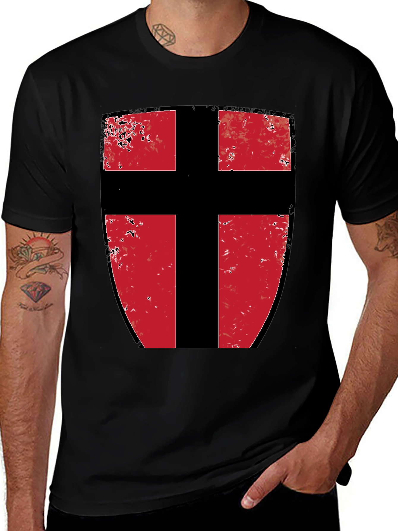 Variant 12 of Crusader Knight Shield Graphic Tee