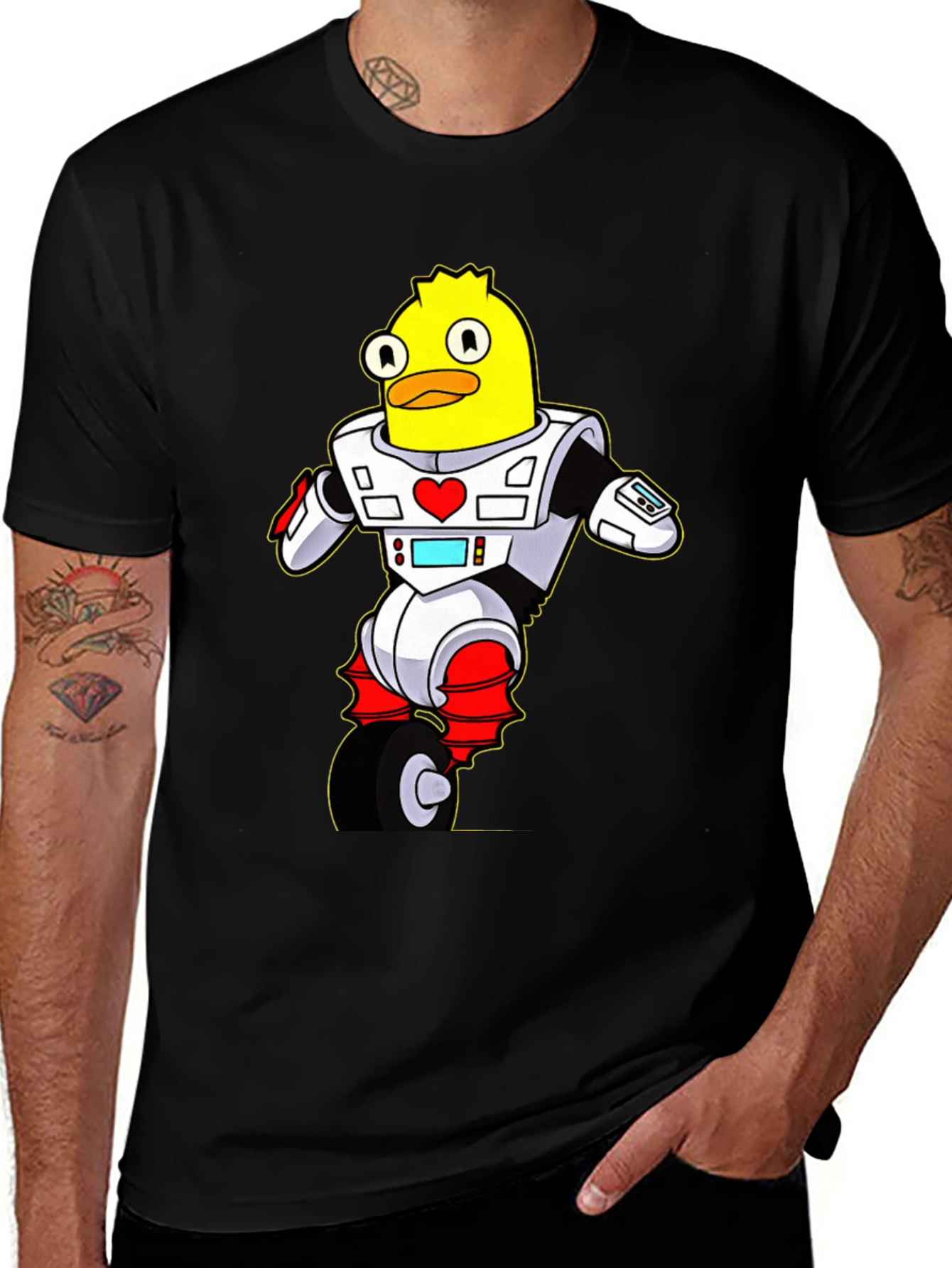 Variant 19 of Robot Duck T-Shirt - Sci-Fi Cartoon Tee