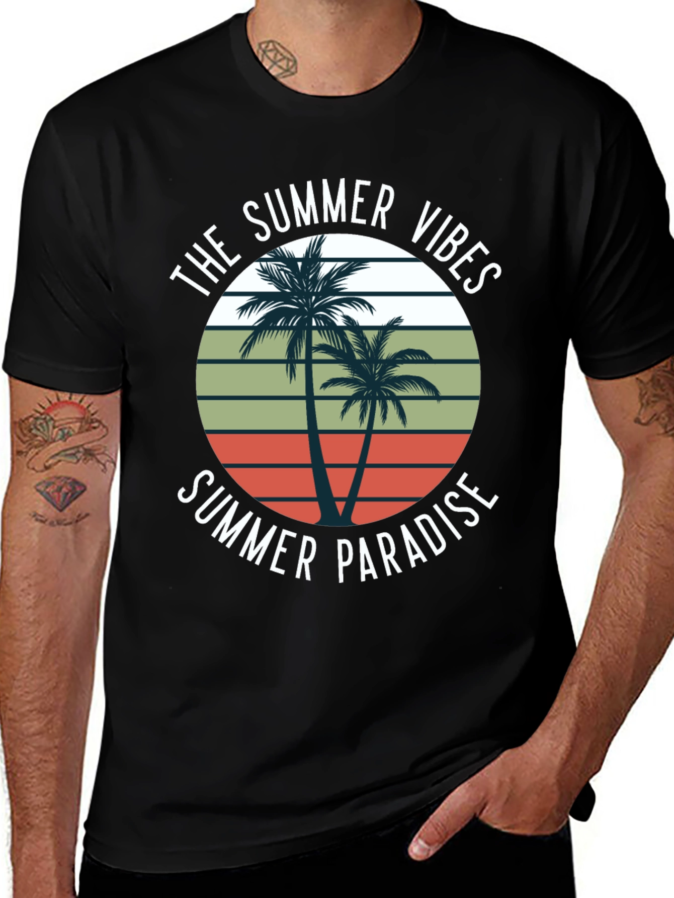 Variant 7 of Summer Vibes Palm Tree Graphic T-Shirt