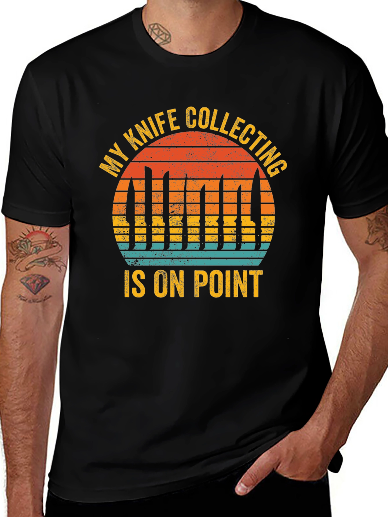 Variant 3 of Knife Collecting T-Shirt - On Point Humor