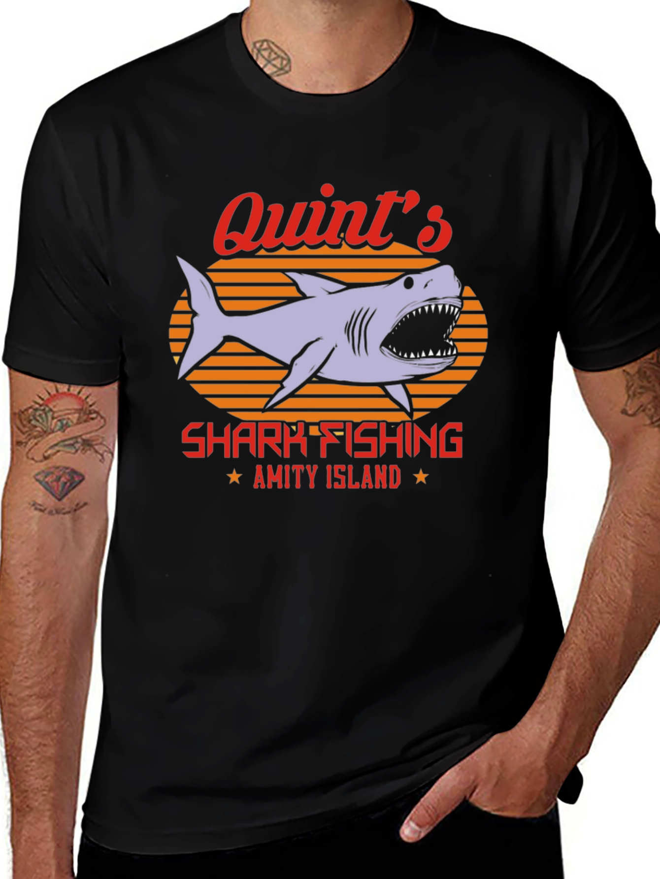 Quint's Shark Fishing T-Shirt - Amity Island Tee