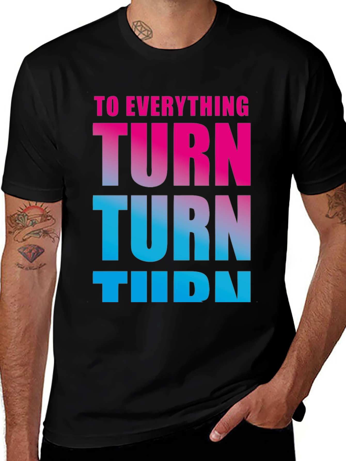 Variant 14 of Turn! Turn! Turn! Gradient Tee