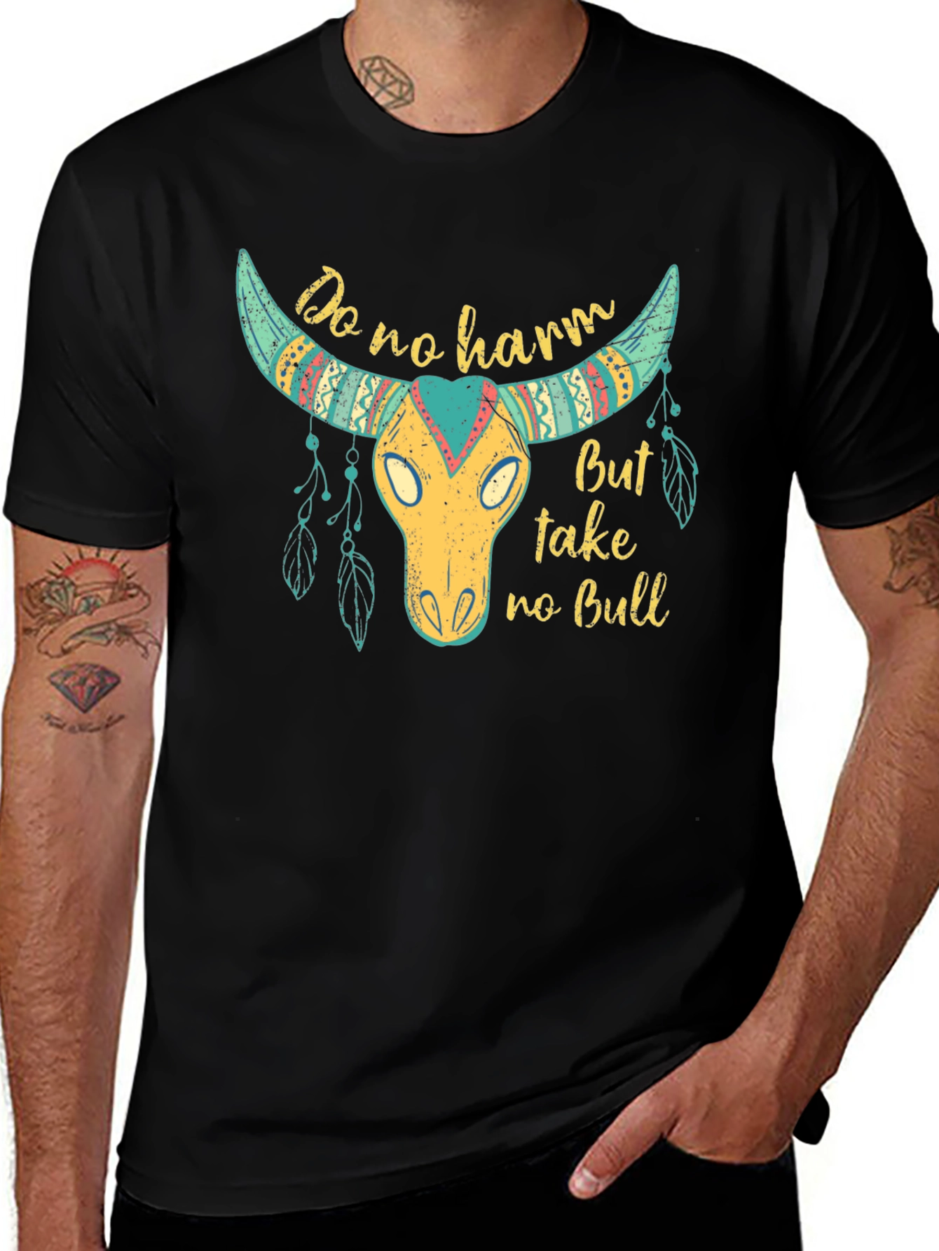 Variant 25 of Do No Harm Bull Graphic Tee