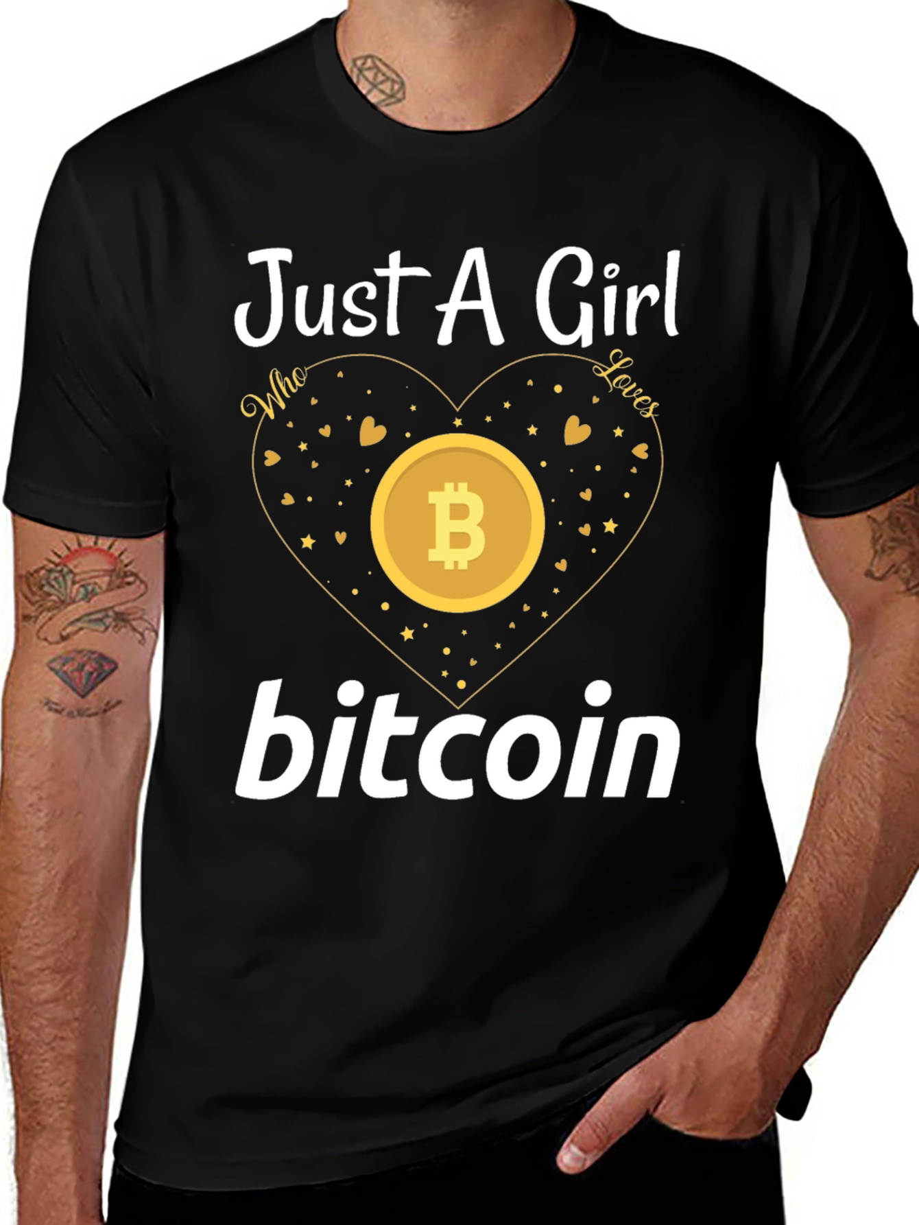 Variant 4 of Just A Girl Who Loves Bitcoin Graphic Tee