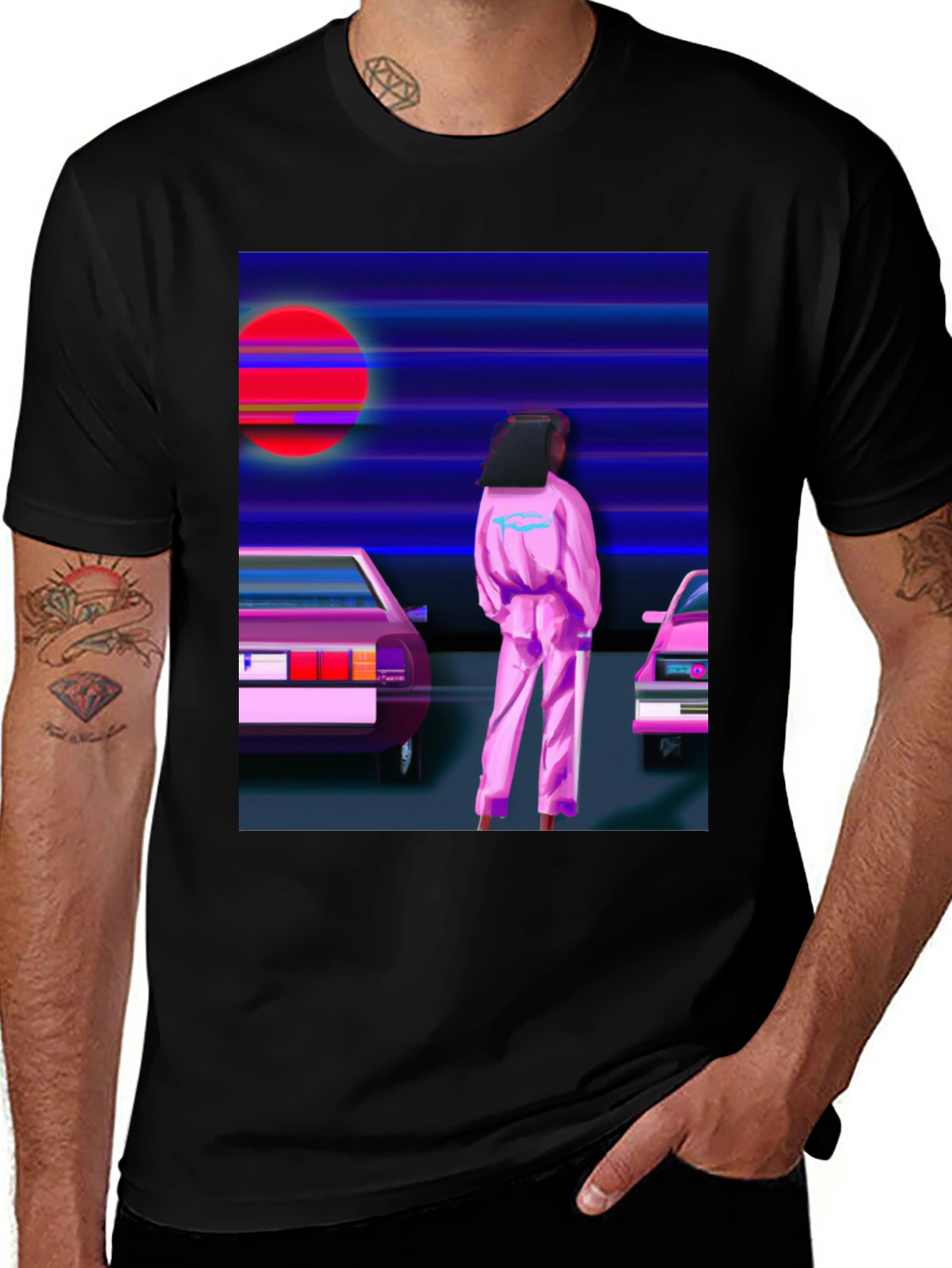 Variant 22 of Retro Wave Graphic Tee - Vintage Style