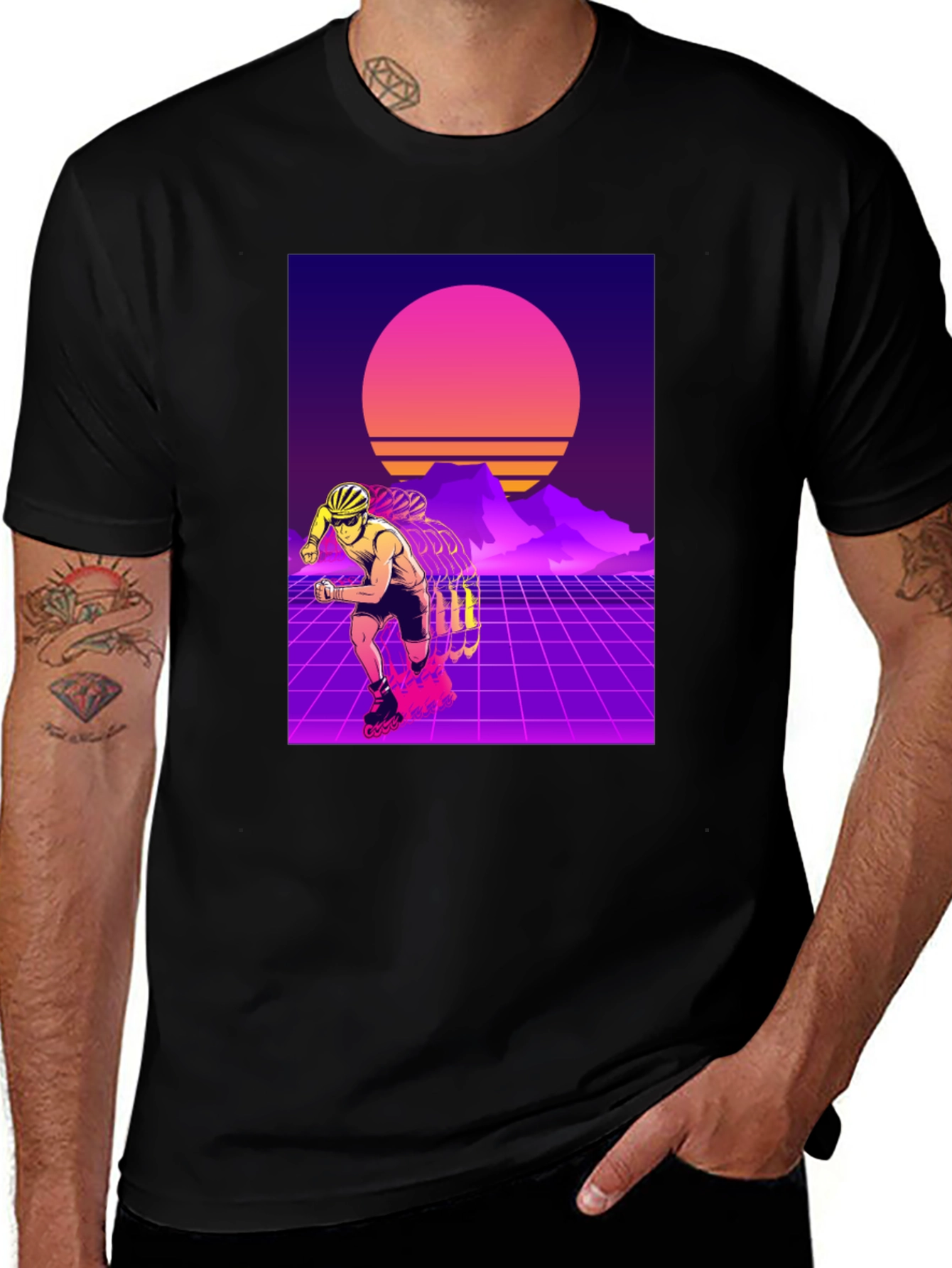 Variant 17 of Retro Wave Rollerblade T-Shirt
