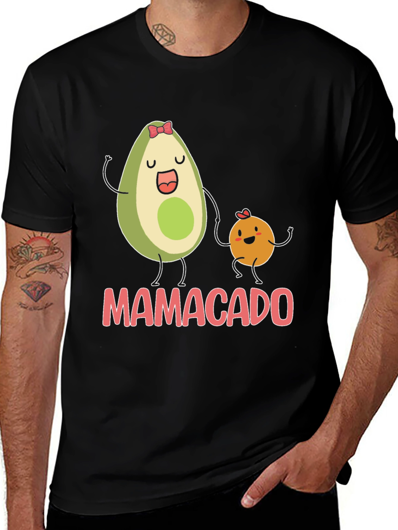 Variant 5 of Mamacado T-Shirt: Avocado Mom & Baby Graphic Tee