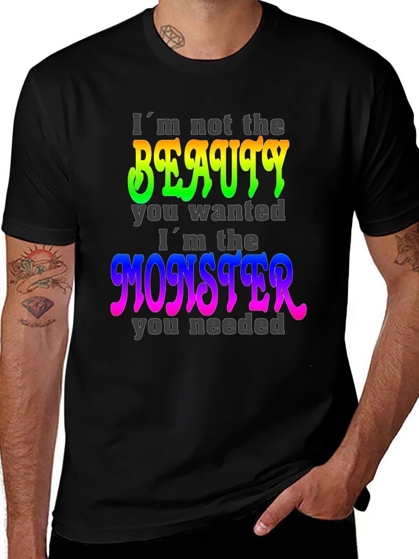 Variant 11 of Beauty & Monster Graphic Tee - Statement T-Shirt