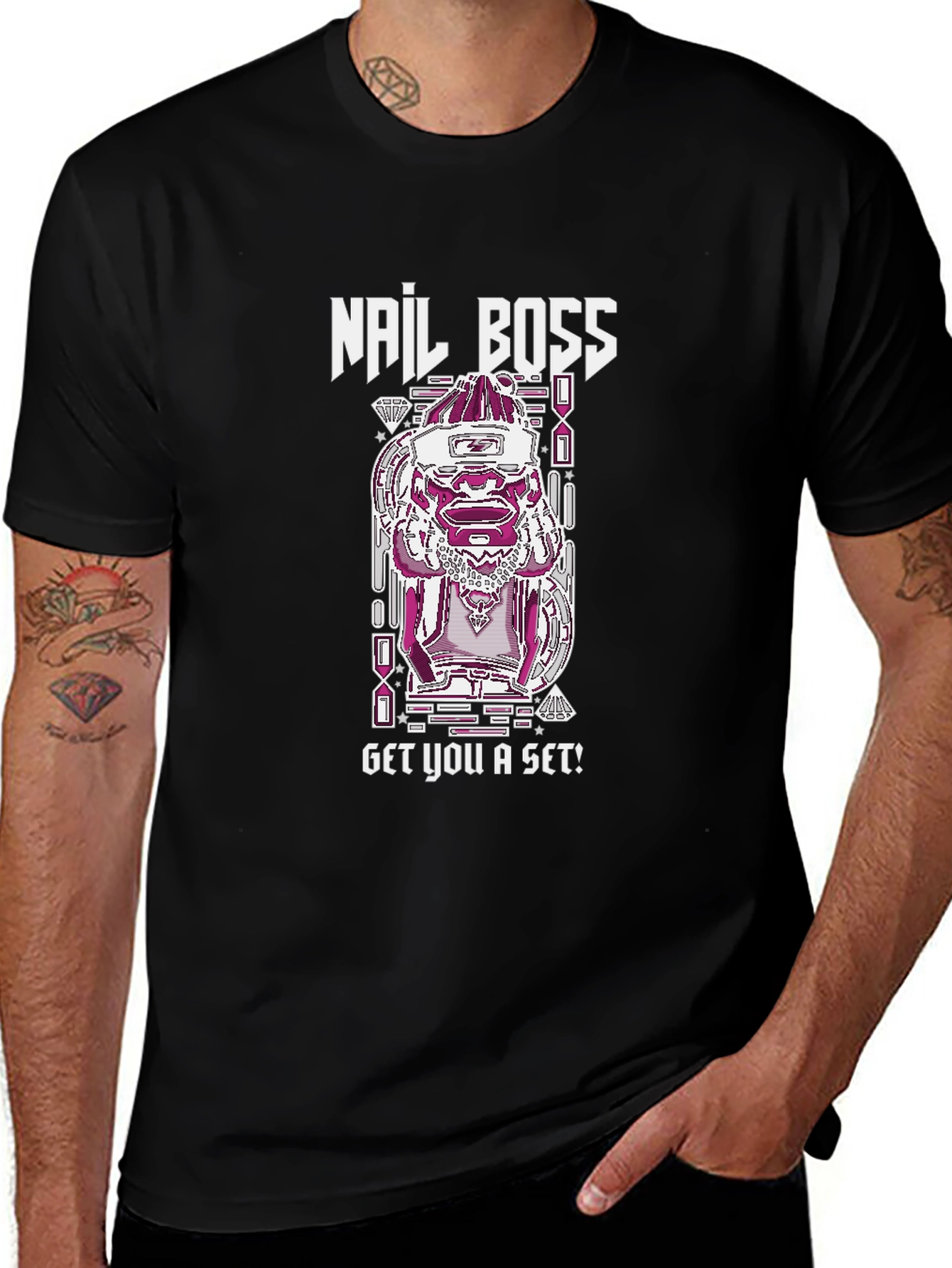 Variant 7 of Nail Boss Graphic T-Shirt - Get You A Set!