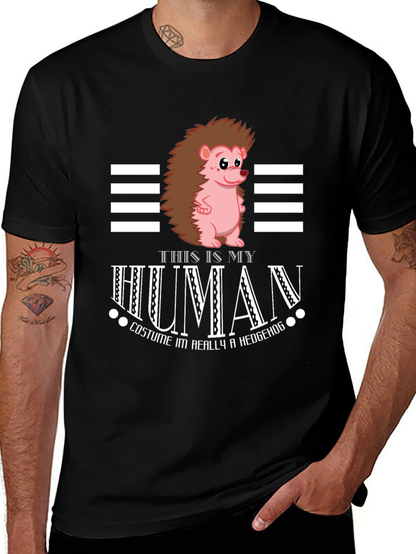 Variant 15 of Funny Hedgehog Human Costume T-Shirt