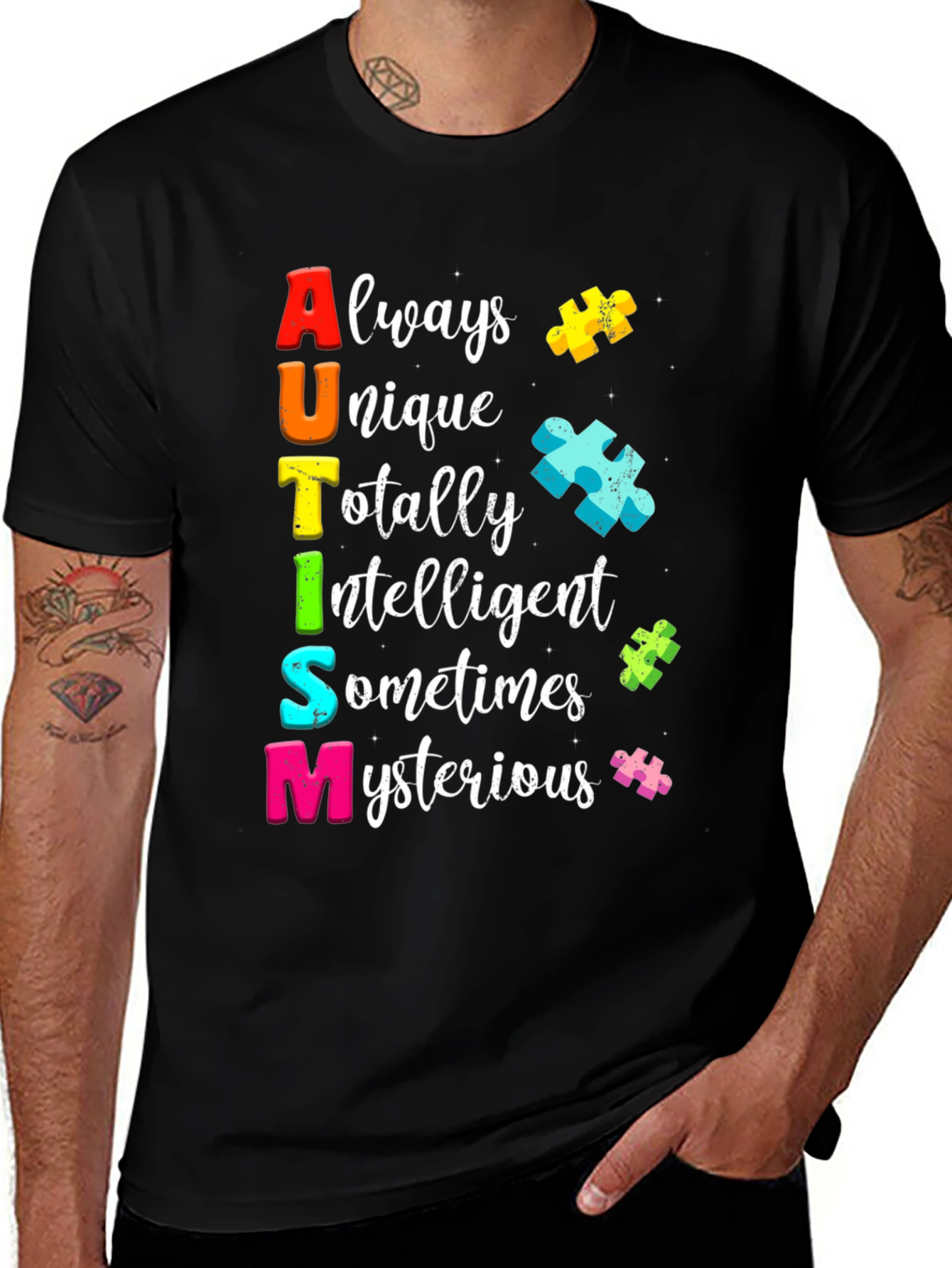 Variant 22 of Autism Awareness T-Shirt Unique Intelligent Mysterious