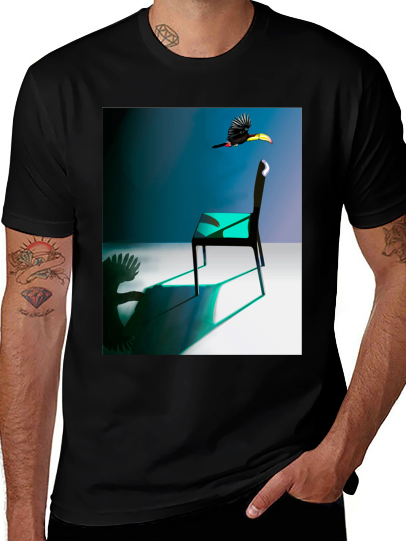 Variant 30 of Abstract Toucan Chair T-Shirt