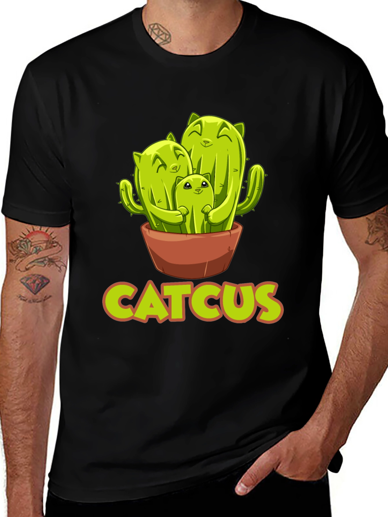 Catcus T-Shirt - Funny Cactus Cat Lover Tee