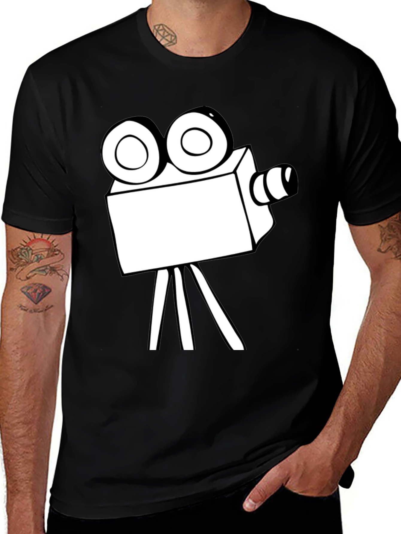 Variant 5 of Retro Movie Camera Graphic T-Shirt