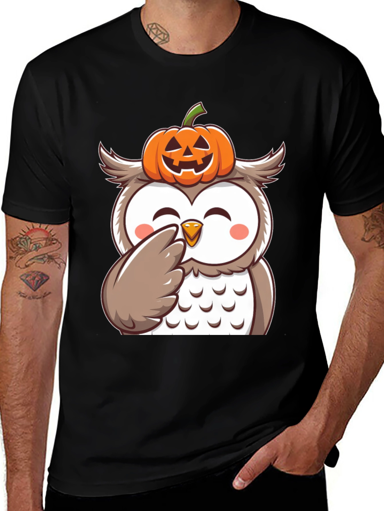 Variant 8 of Halloween Owl Pumpkin T-Shirt