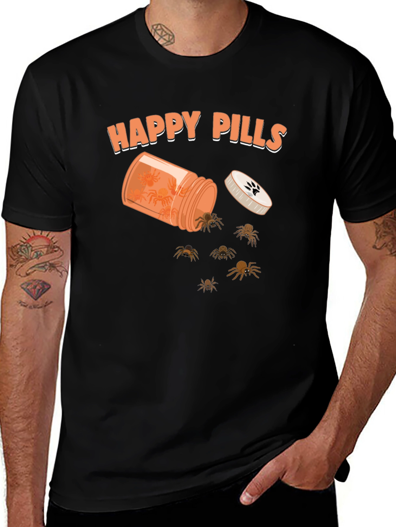 Variant 19 of Happy Pills Spider Graphic Tee
