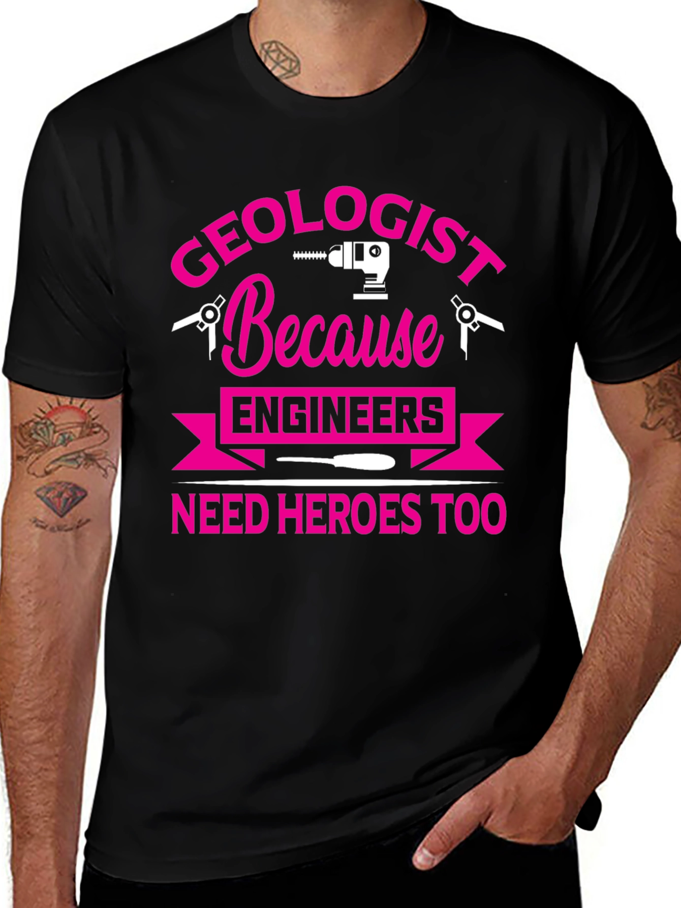Variant 28 of Geologist Hero T-Shirt - Funny Engineer Support Tee