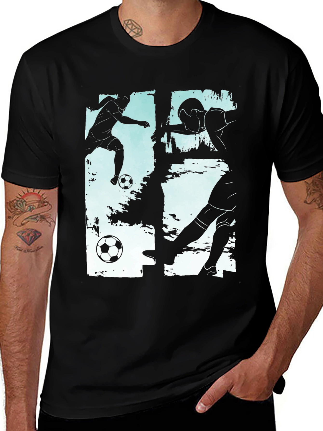 Variant 10 of Soccer Silhouette Graphic Tee