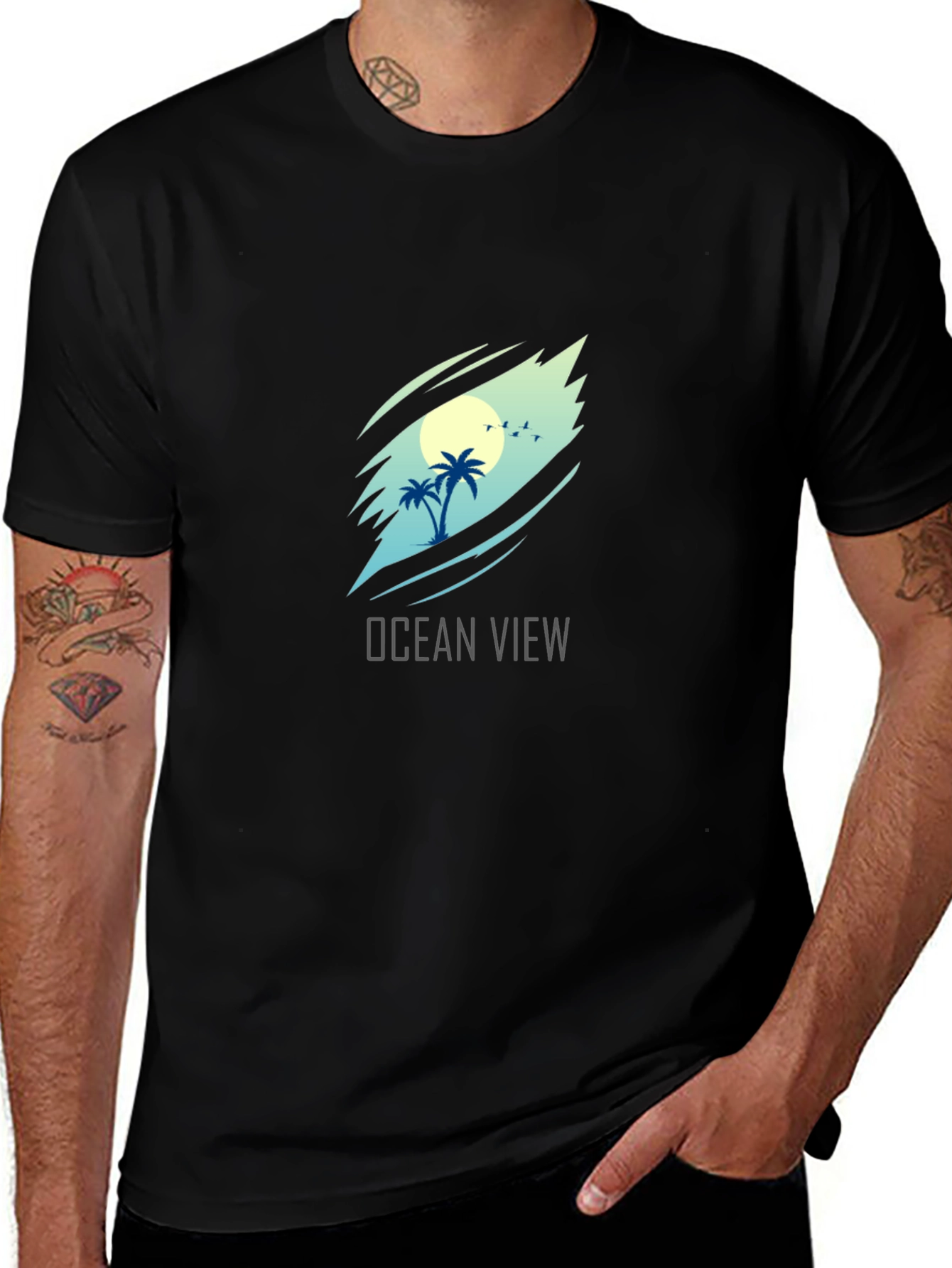 Variant 14 of Ocean View Graphic Tee - Island Getaway Style