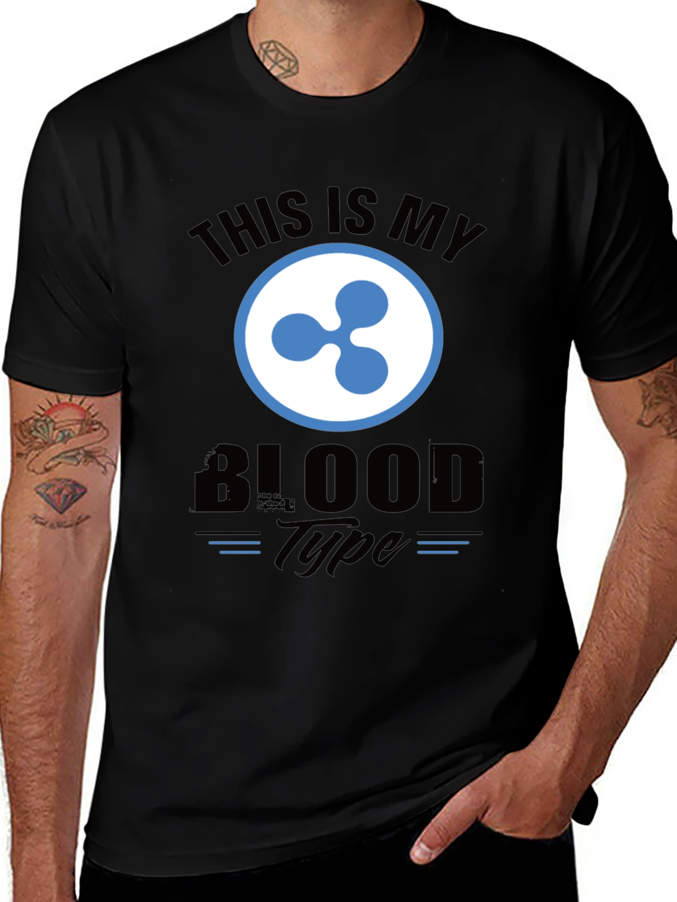 Ripple XRP Blood Type T-Shirt - Crypto HODL