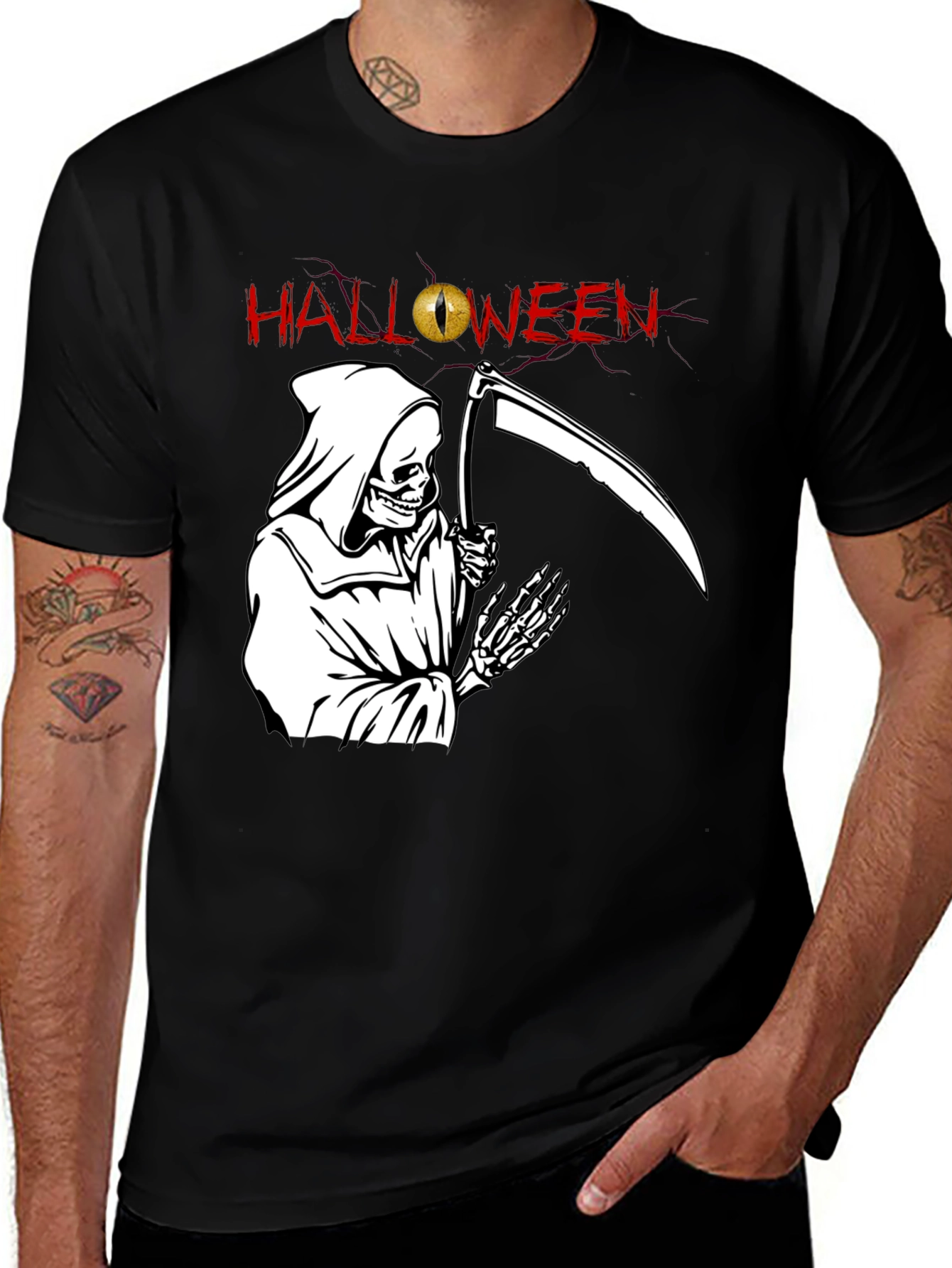 Halloween Grim Reaper T-Shirt - Spooky Season Apparel