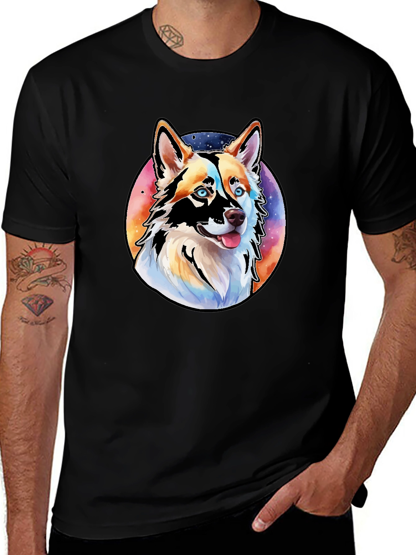 Variant 16 of Dog Watercolor Art Graphic T-Shirt