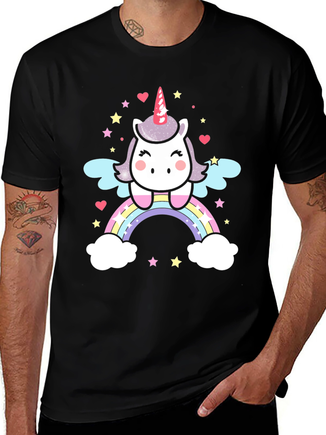 Variant 4 of Unicorn Rainbow T-Shirt - Kawaii Cartoon Tee