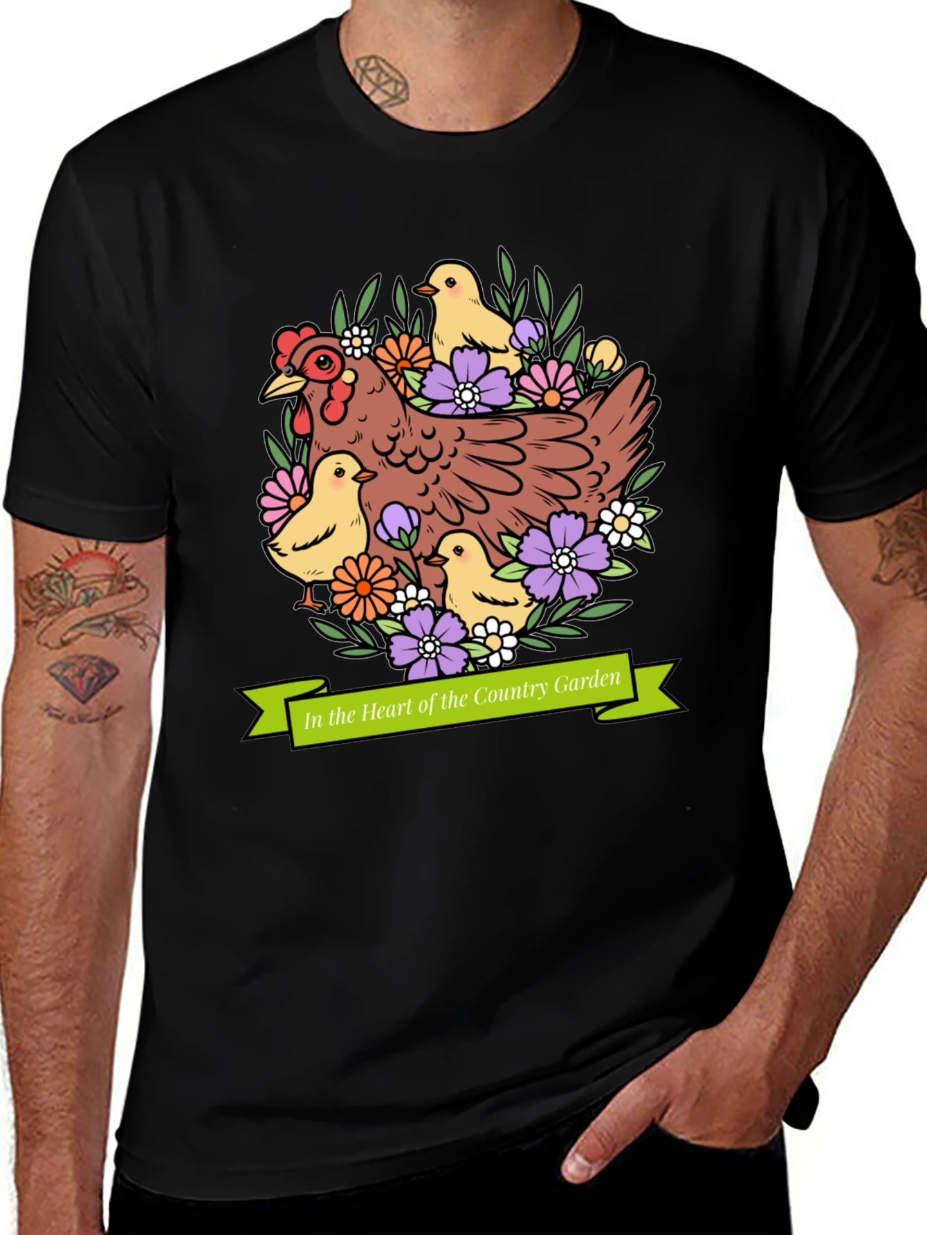 Variant 13 of Country Garden Chicken Graphic Tee