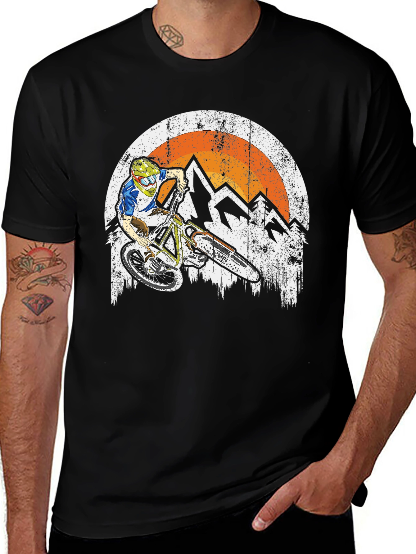 Variant 20 of Mountain Biker Graphic Tee - Adventure Ready