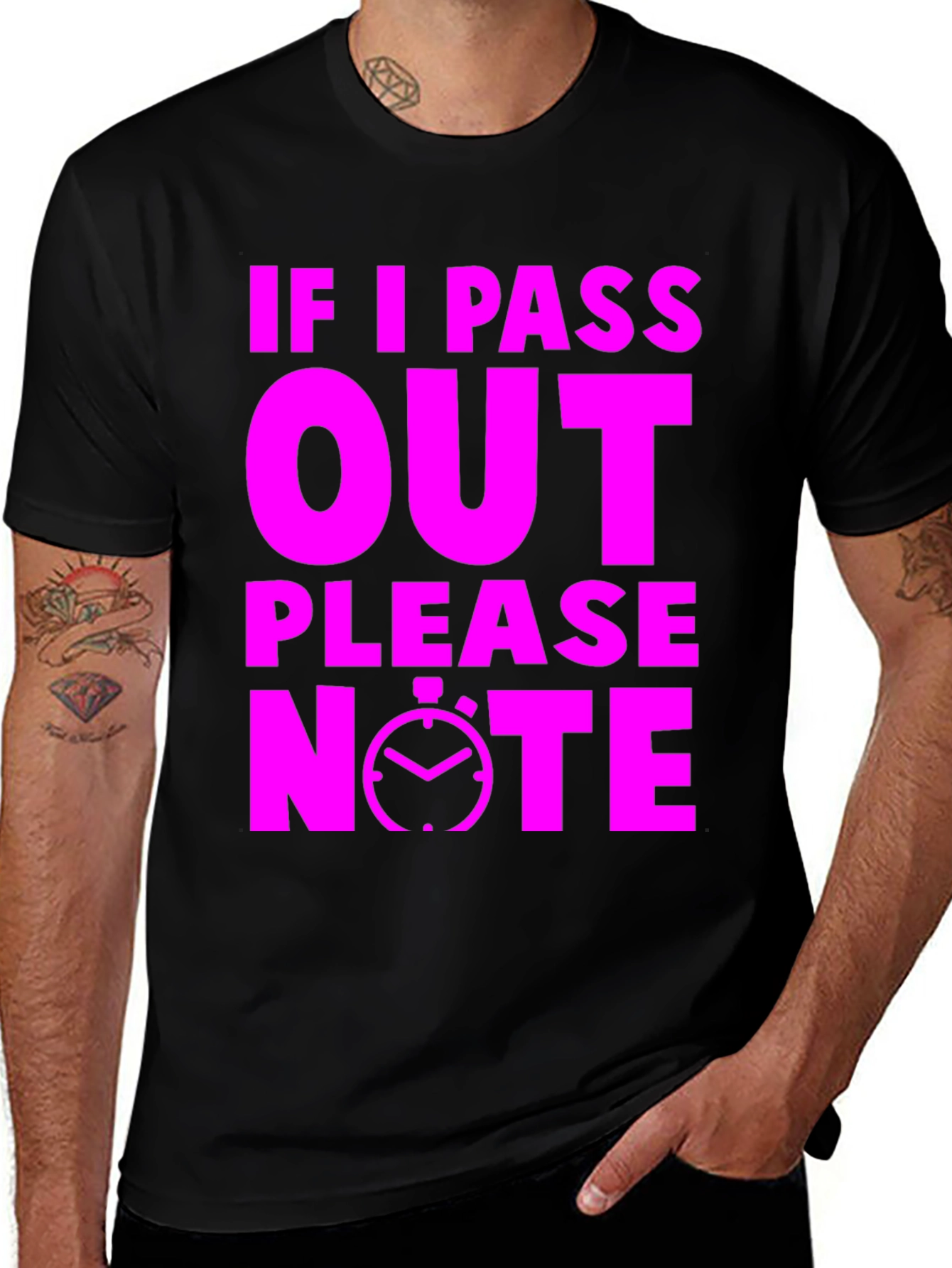 Variant 14 of Funny Workout T-Shirt: If I Pass Out Please Note