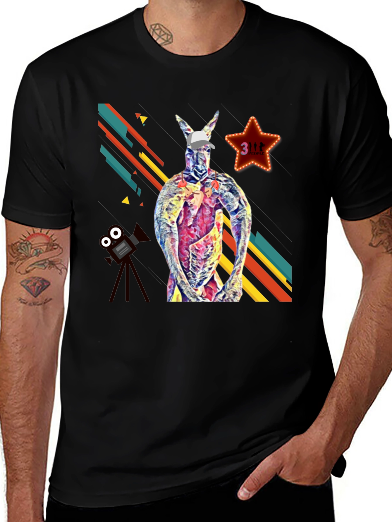 Variant 2 of Kangaroo Star Men's Graphic T-Shirt