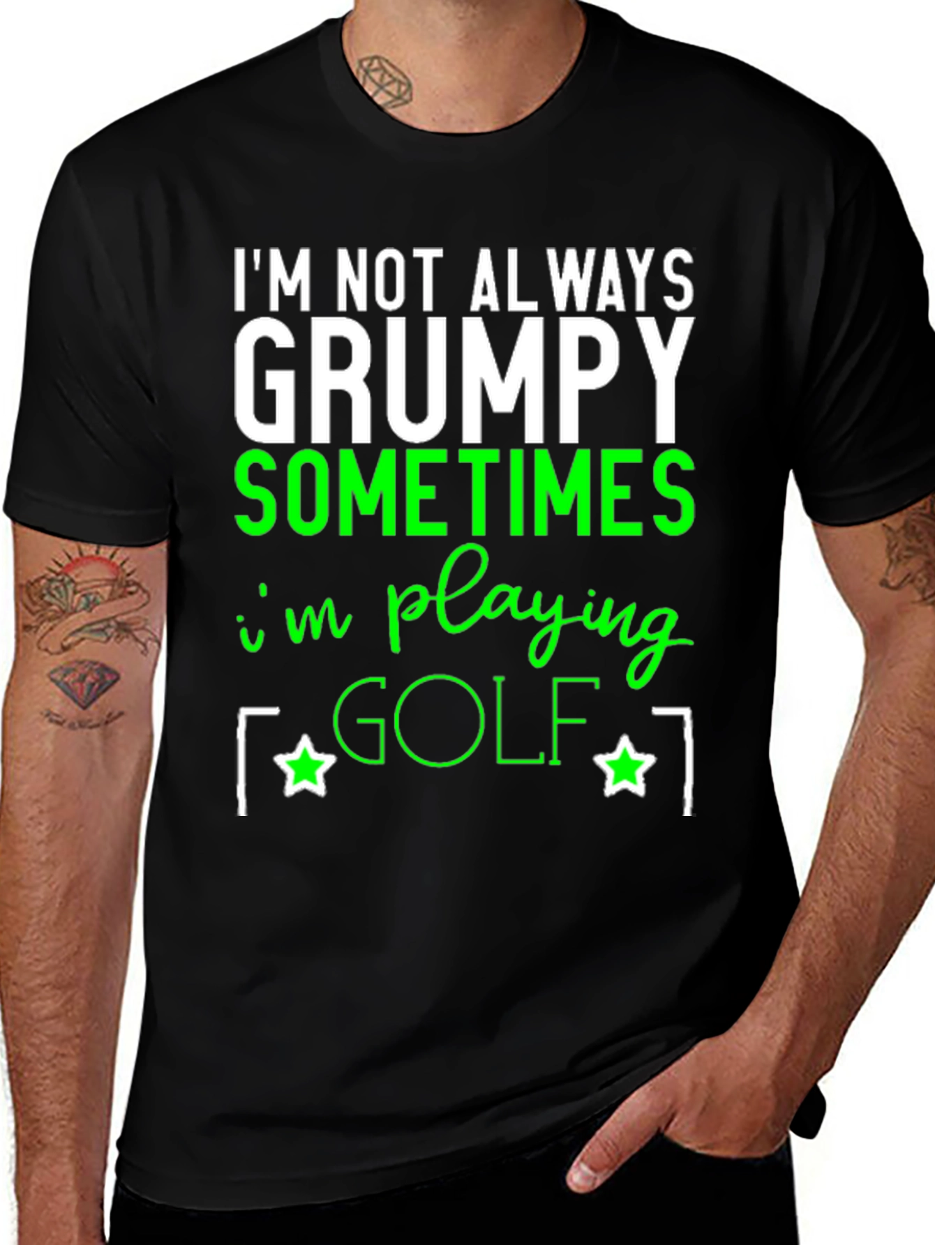 Variant 11 of Grumpy Golfing T-Shirt - Funny Novelty Tee