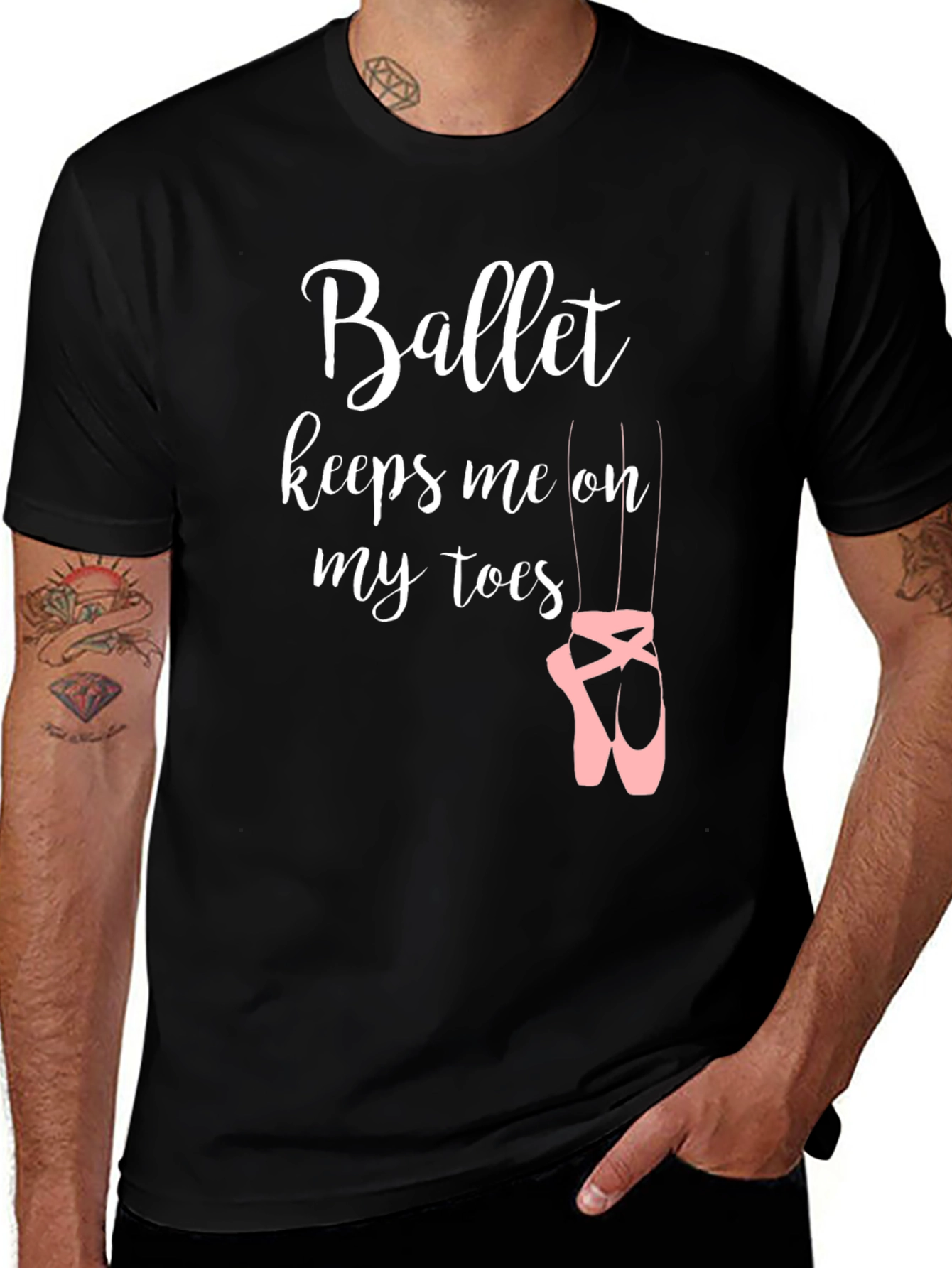 Variant 25 of Ballet Keeps Me on My Toes Black T-Shirt