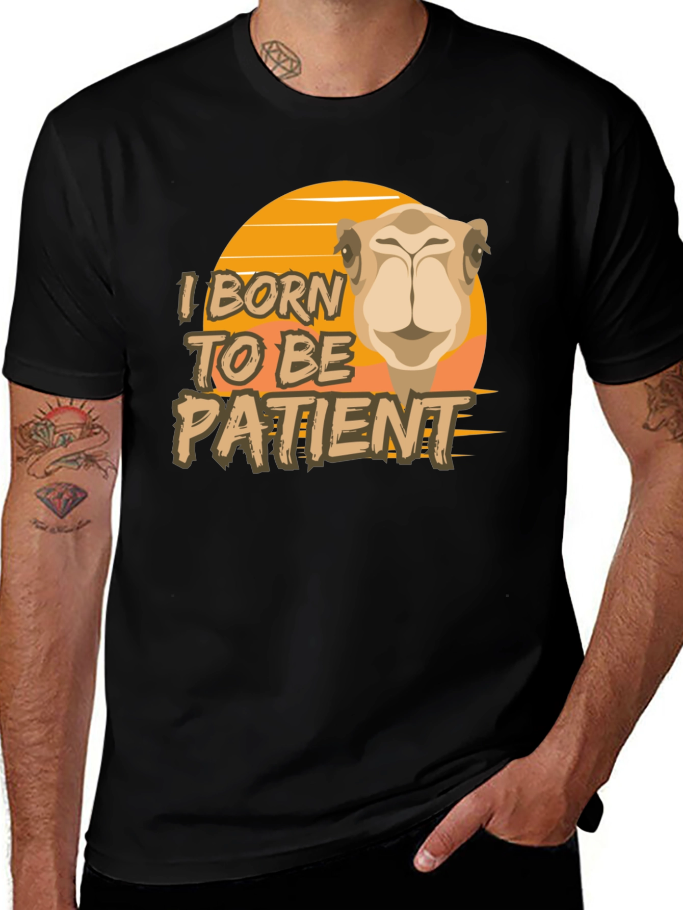 Variant 11 of I Born to be Patient Camel Graphic T-Shirt