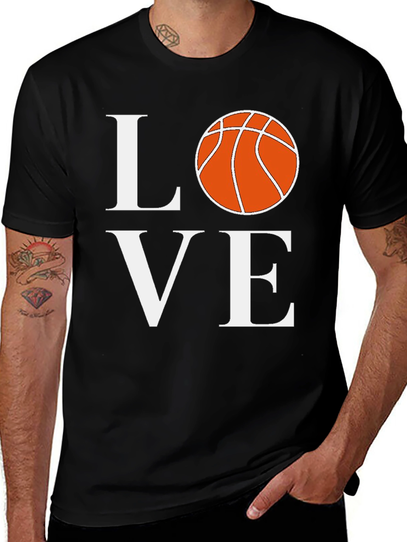 Variant 10 of Love Basketball Graphic T-Shirt - Men's Tee
