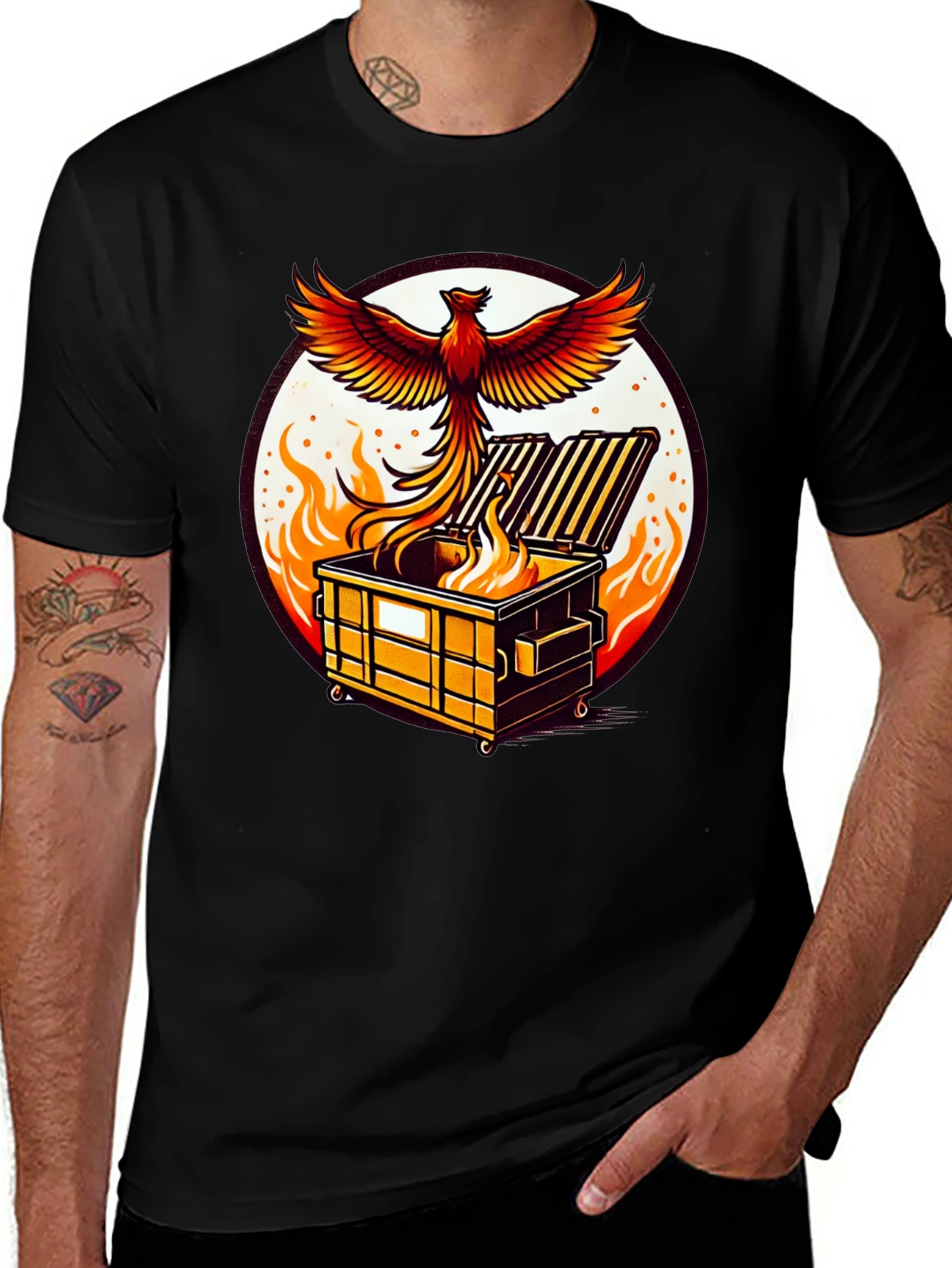 Variant 28 of Phoenix Dumpster Fire Graphic Tee