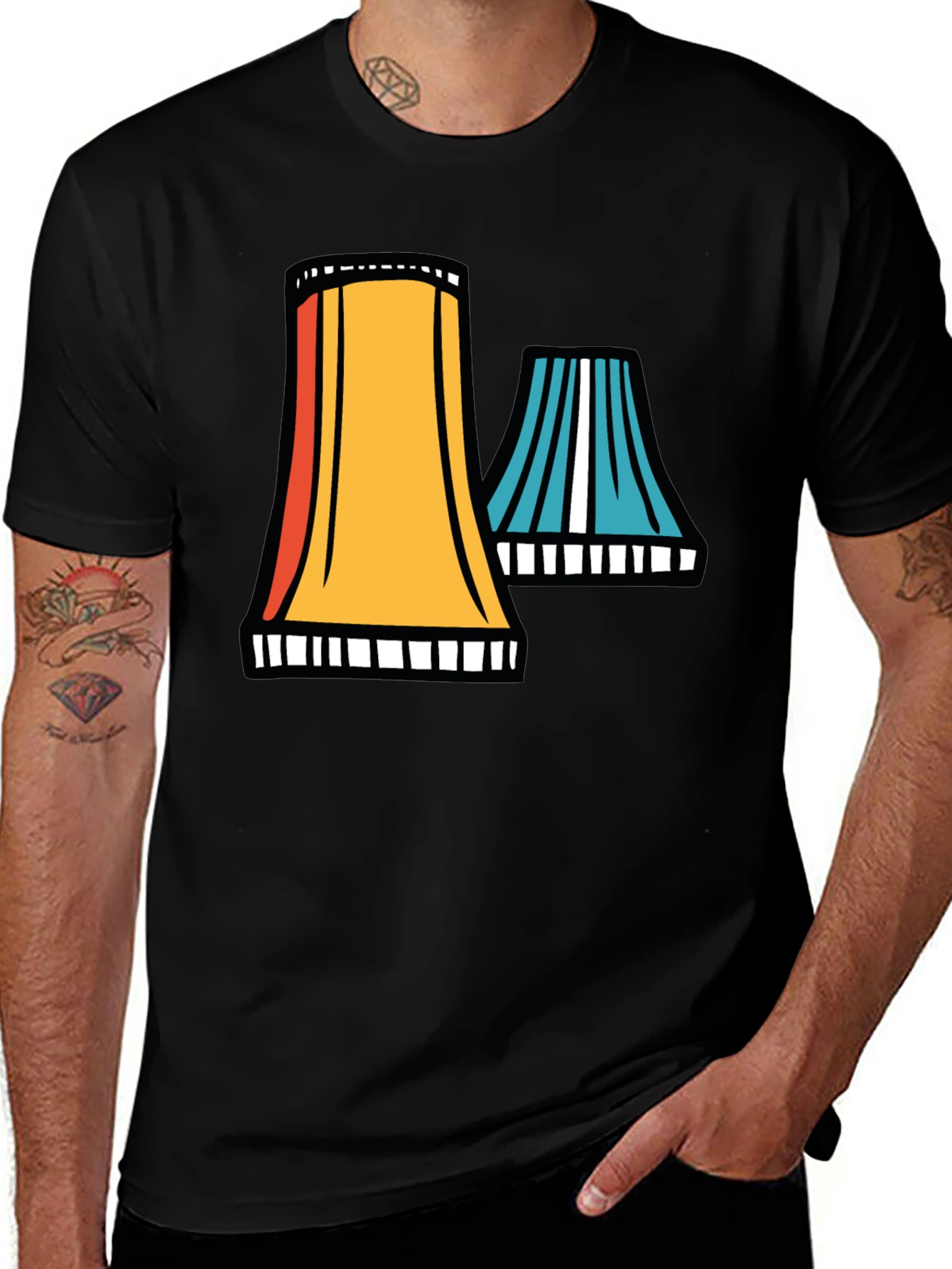 Variant 20 of Cooling Tower Graphic Tee - Retro Style