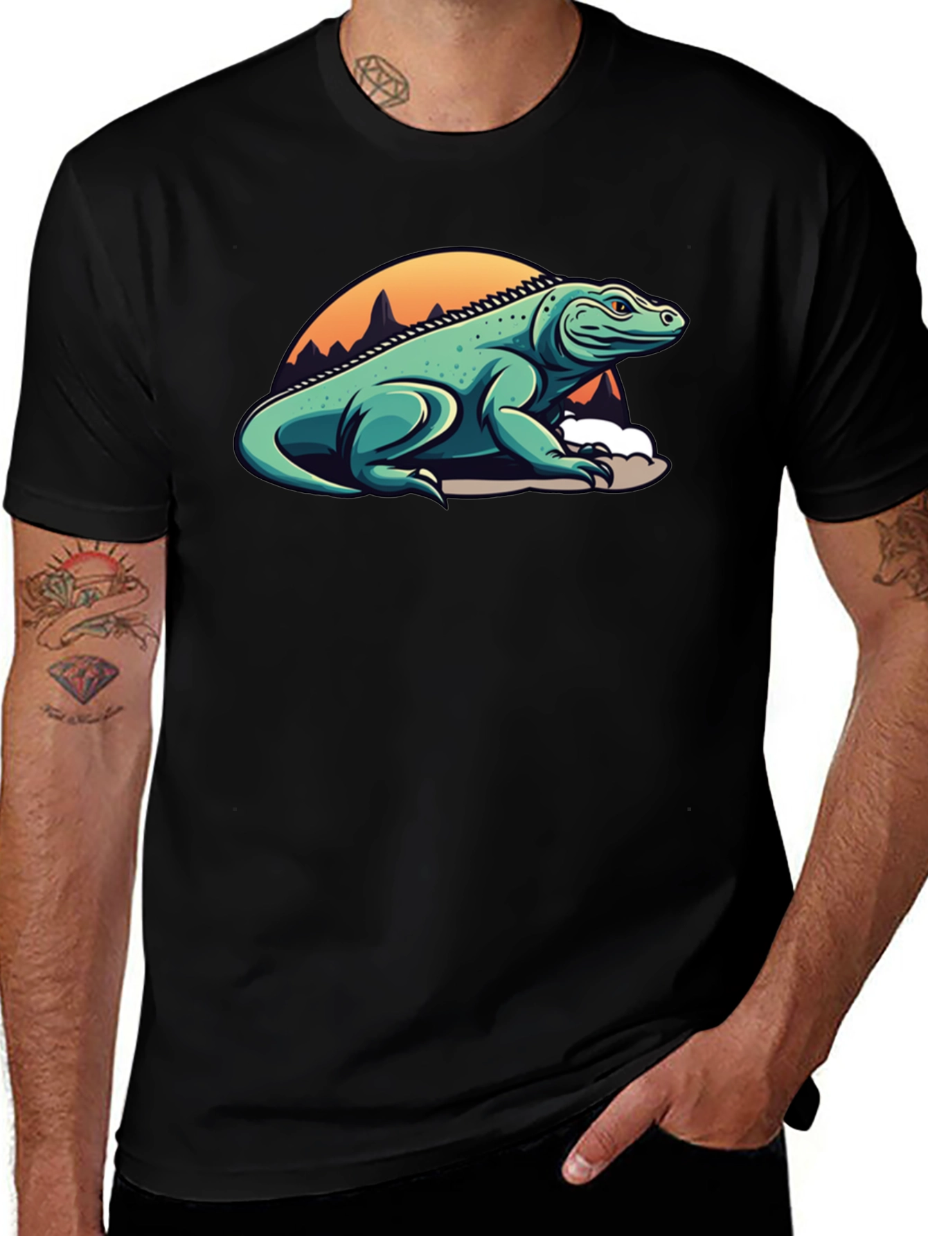 Variant 30 of Iguana Graphic Tee - Cool Lizard Design